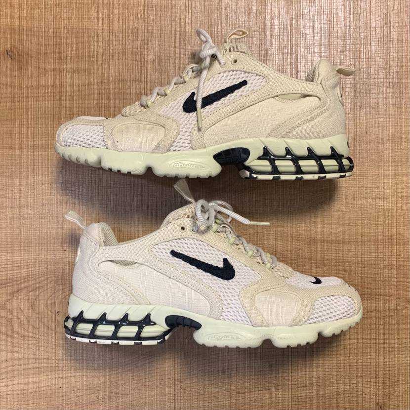 Stussy × Nike Air Zoom Spiridon CG 2 "Fossil/Black"