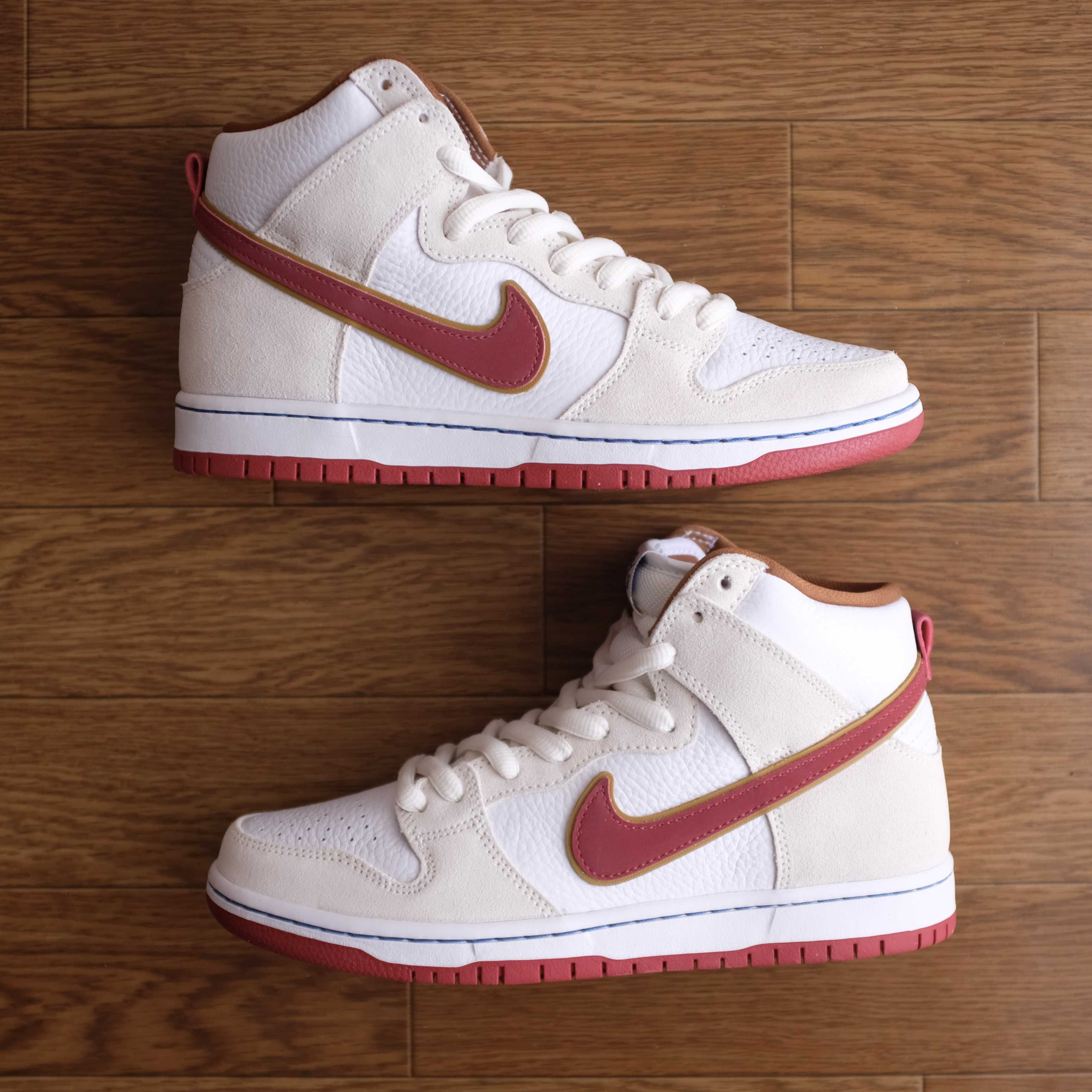 Nike Dunk High Pro "Sail/Team Crimson"