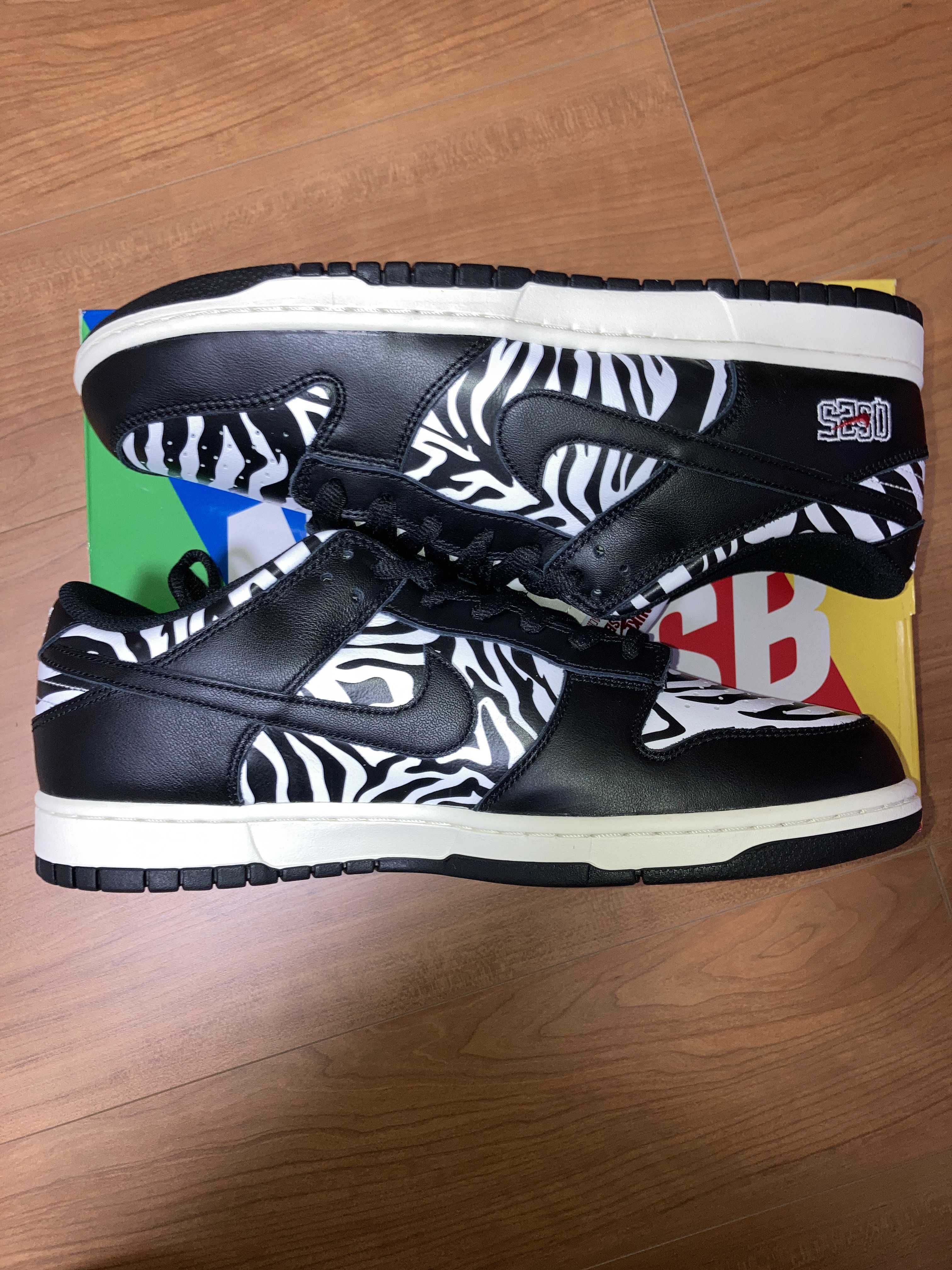 Quartersnacks × Nike SB Dunk Low "Zebra Cake/Safari"