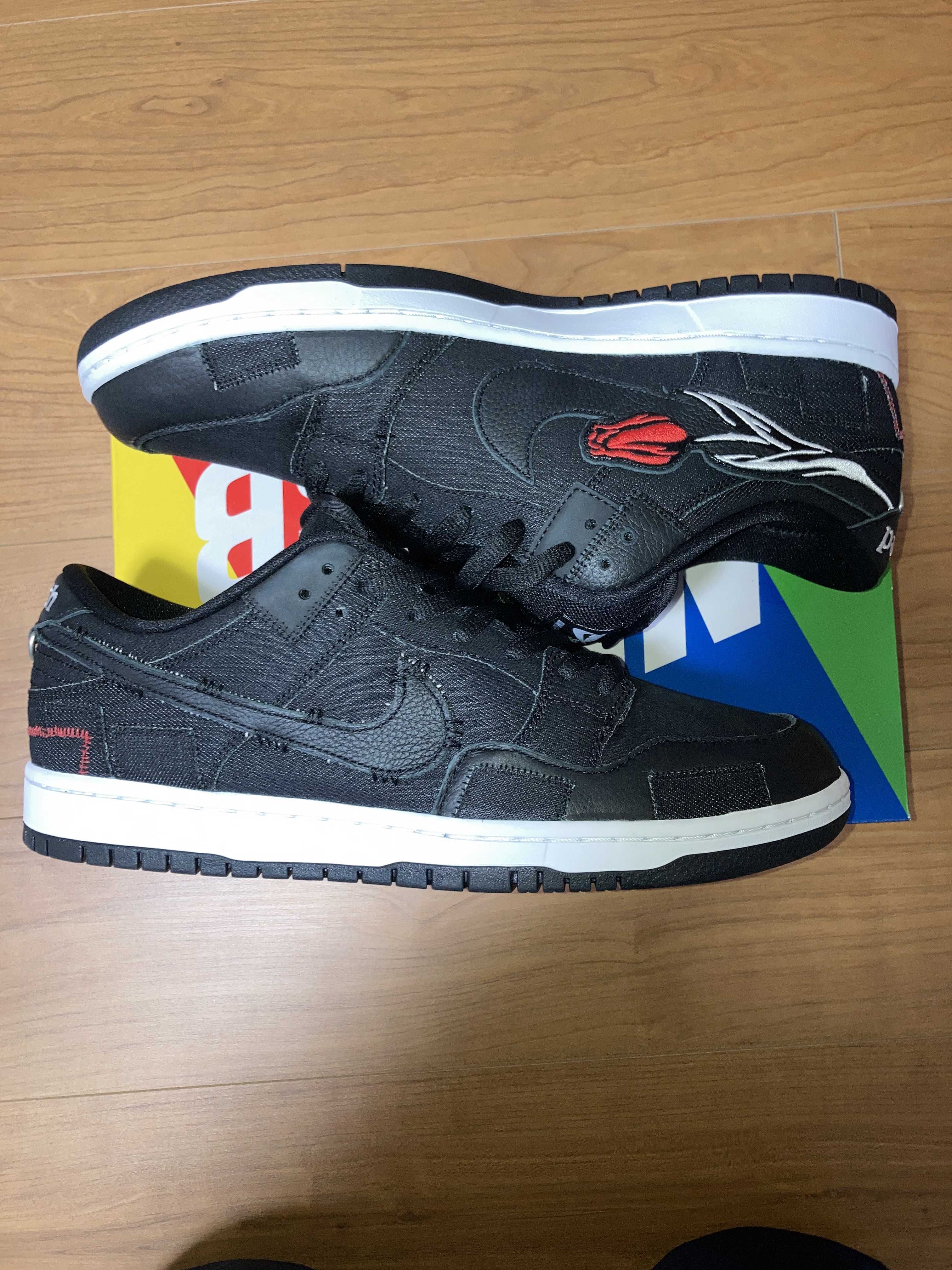 Wasted Youth × Nike SB Dunk Low "Black Denim" / VERDY