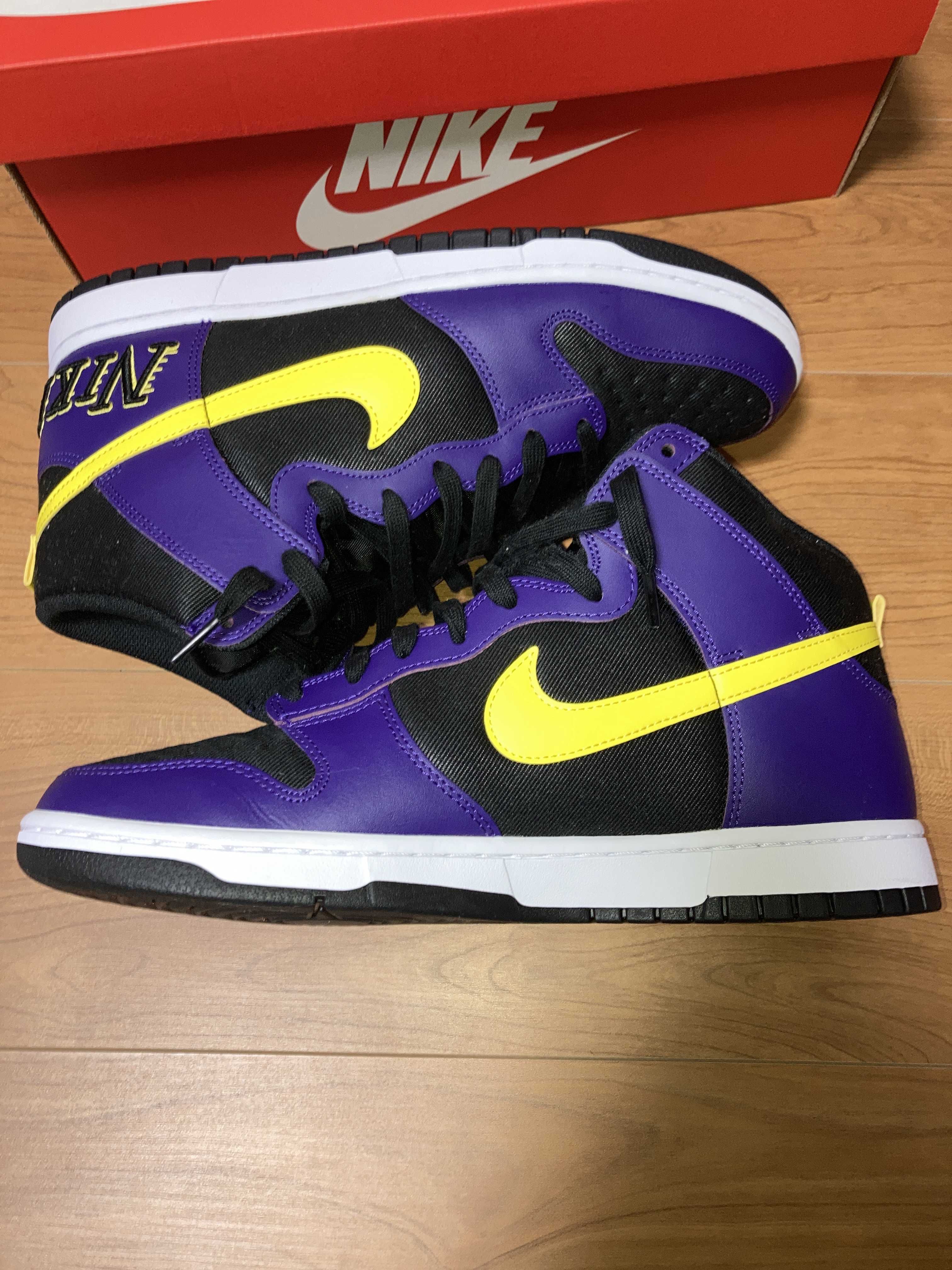 ダンク ハイ EMB レイカーズ NIKE DUNK HIGH EMB LAKERS 正規品 NIKE ナイキ ダンク ハイ プレミアム レイカーズ DUNK HI