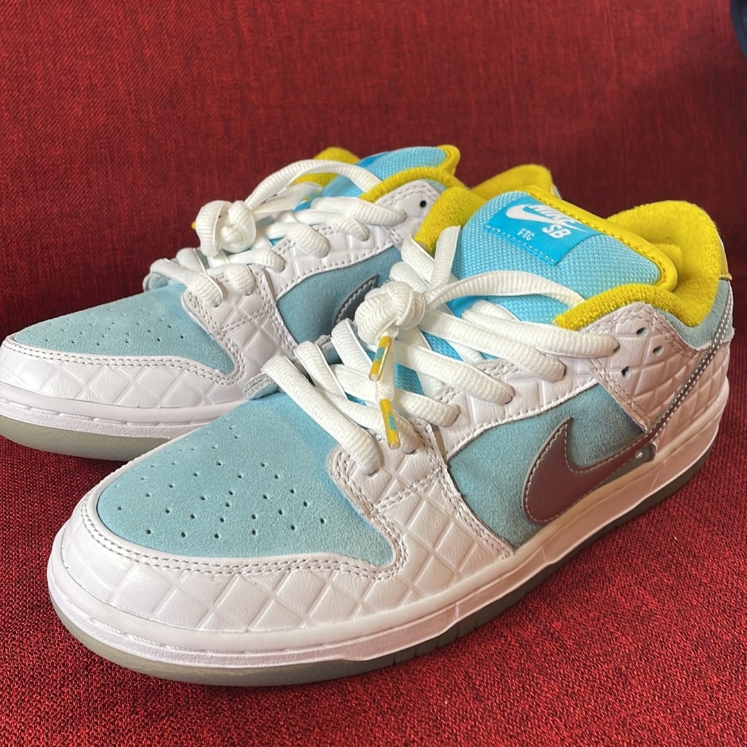 FTC × Nike SB Dunk Low "White/Blue"