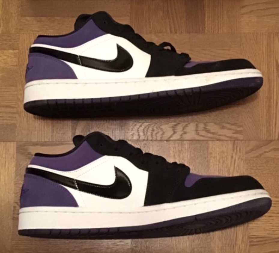 Nike Air Jordan 1 Retro Low "White/Black/Court Purple" 