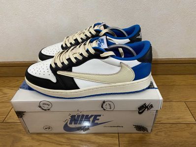 Travis Scott × fragment design × Nike Air Jordan 1 Low OG SP "Military Blue"