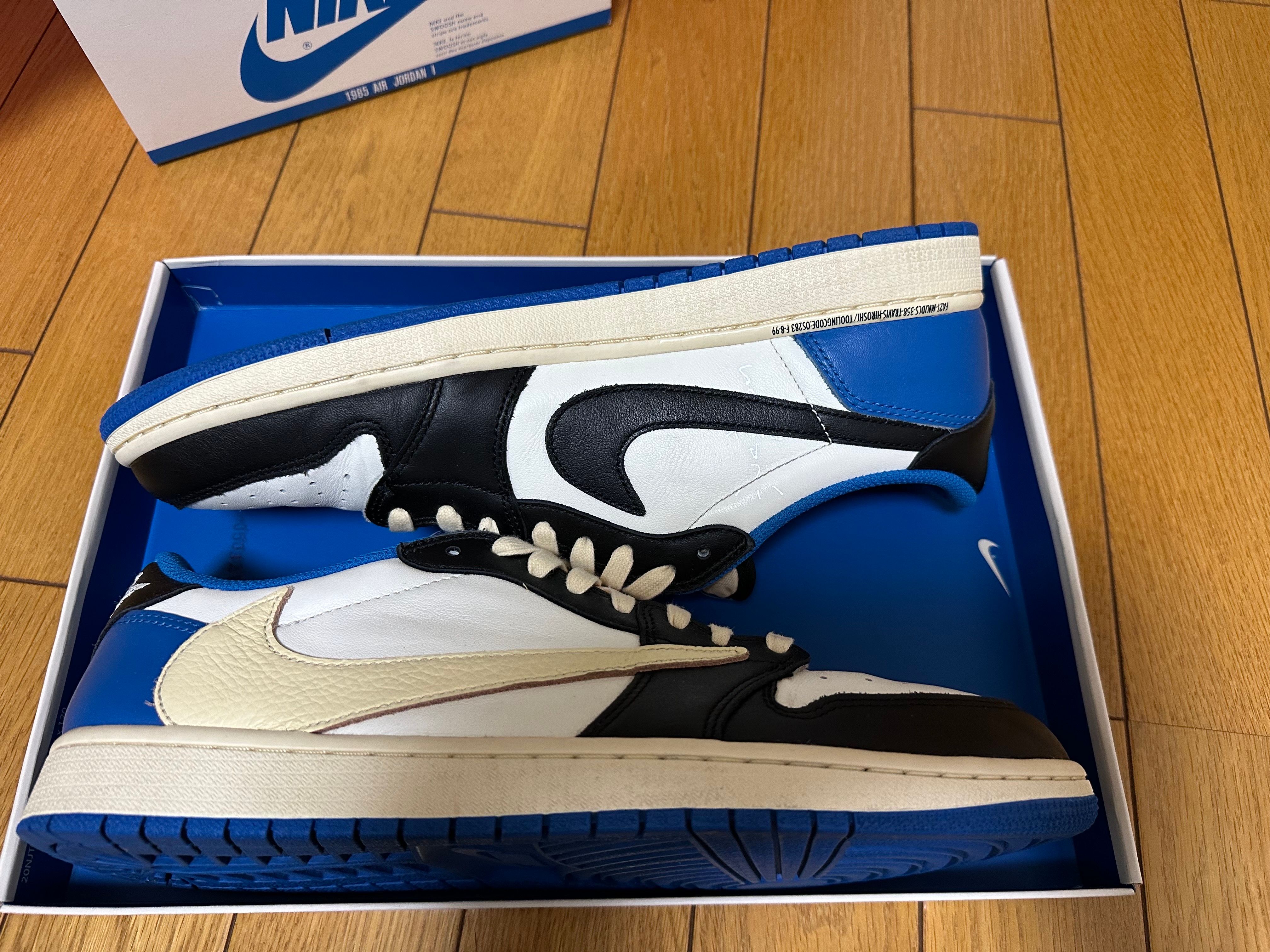 Travis Scott × fragment design × Nike Air Jordan 1 Low OG SP "Military Blue"