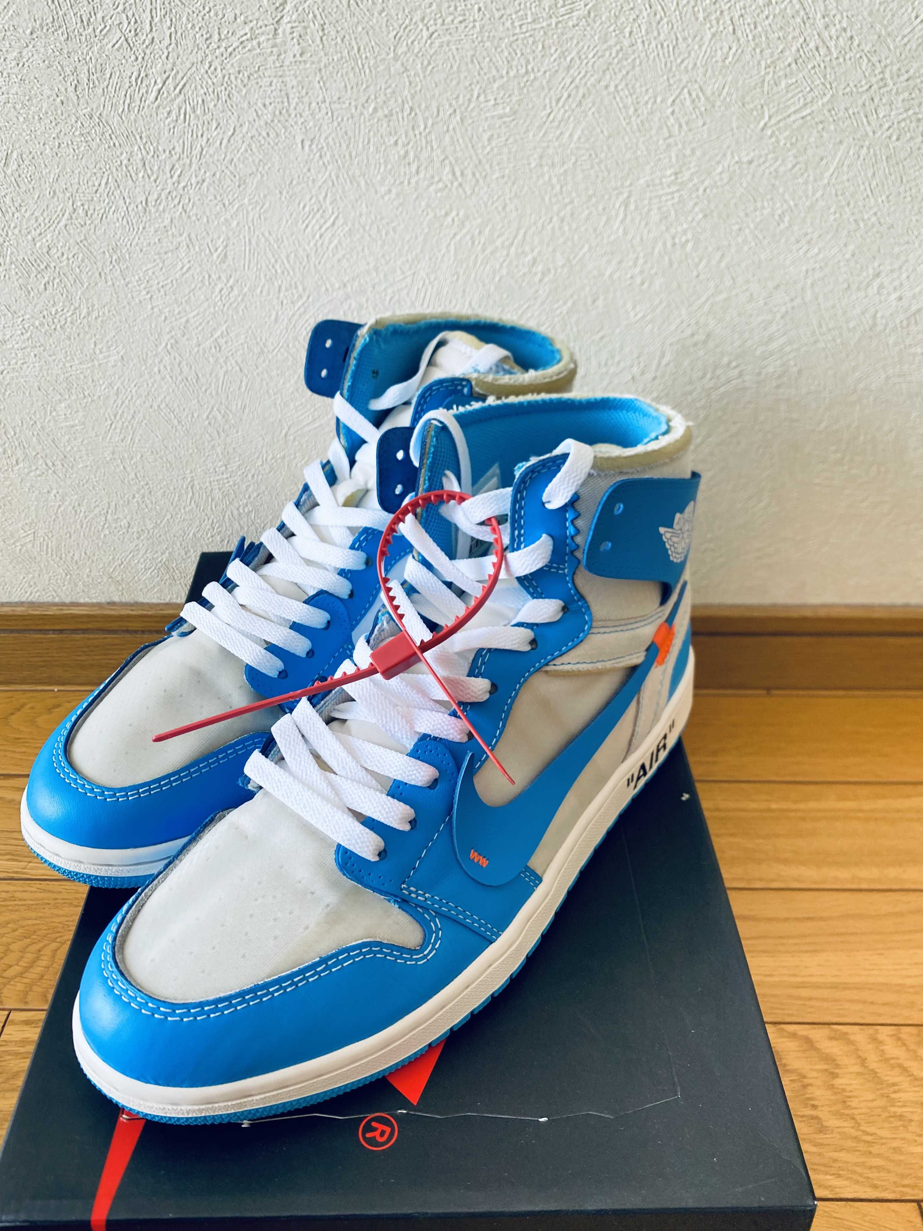 Off-White × Nike Air Jordan 1 High UNC "White/Dark Powder Blue"