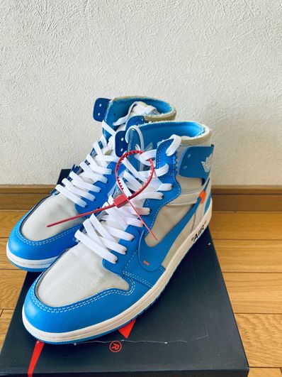Off-White × Nike Air Jordan 1 High UNC "White/Dark Powder Blue"