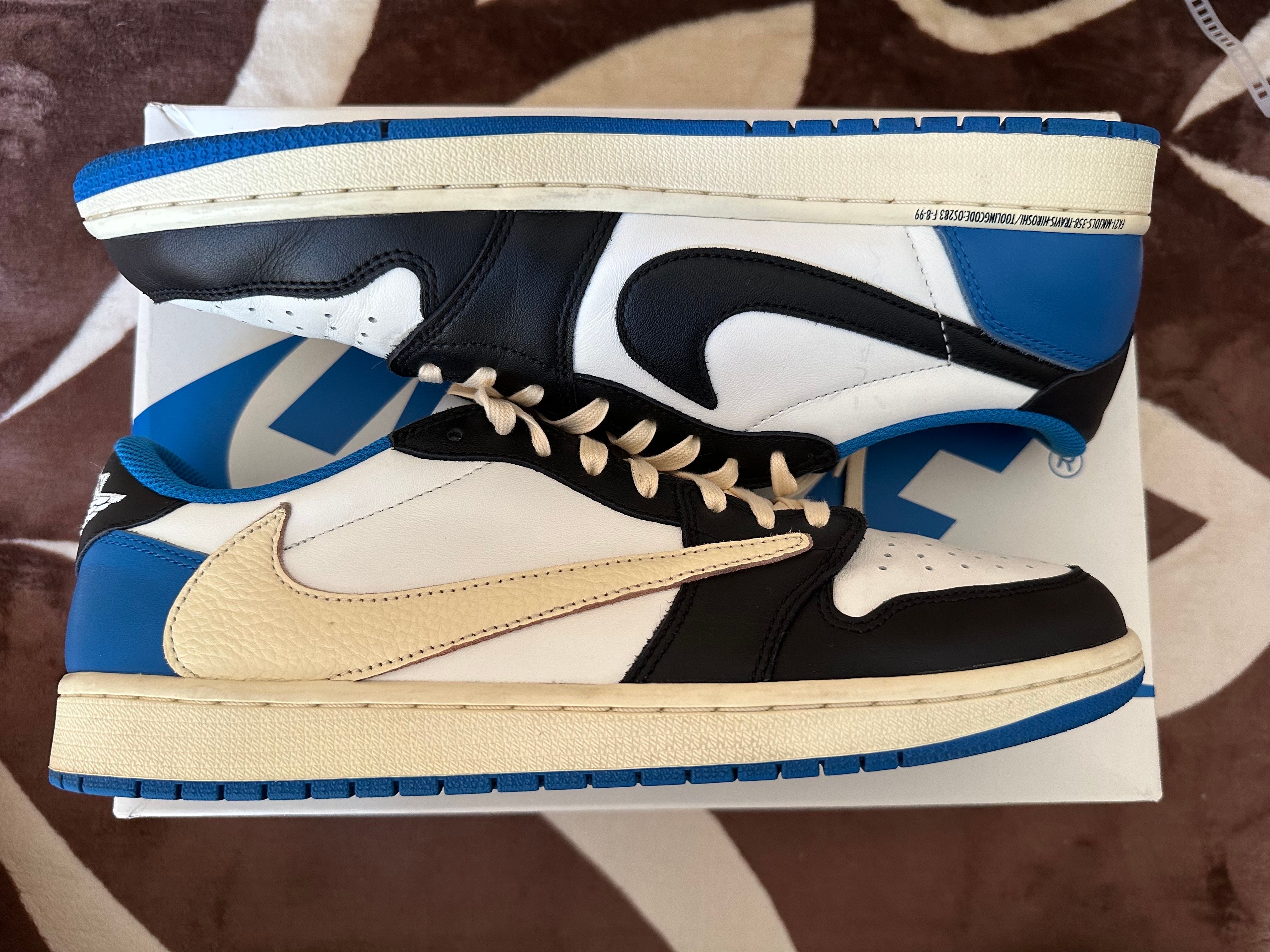 Travis Scott × fragment design × Nike Air Jordan 1 Low OG SP "Military Blue"