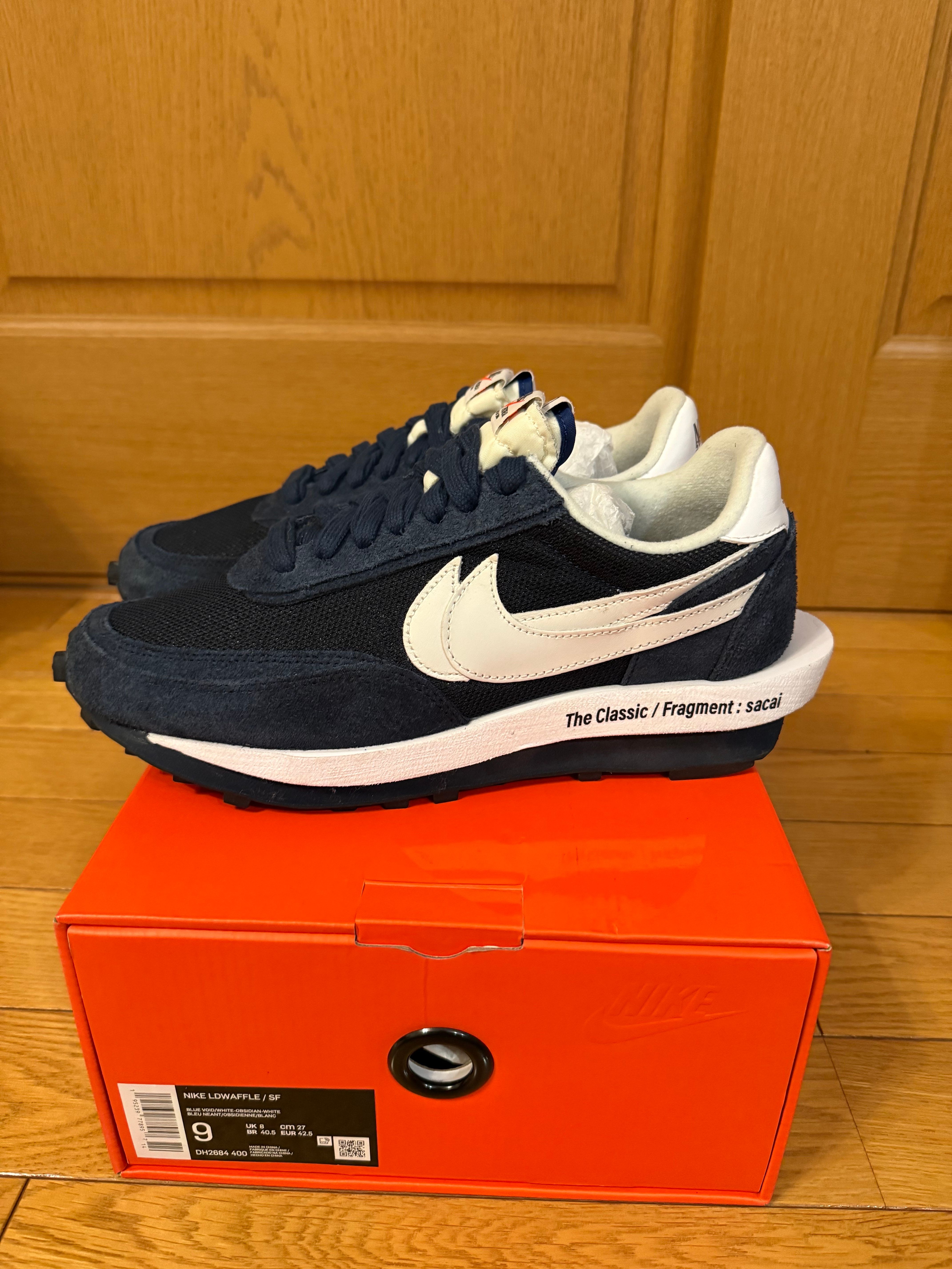 Fragment × sacai × Nike LD Waffle "Blackended Blue"