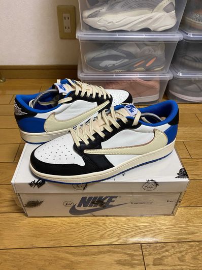 Travis Scott × fragment design × Nike Air Jordan 1 Low OG SP "Military Blue"