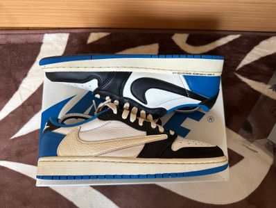 Travis Scott × fragment design × Nike Air Jordan 1 Low OG SP "Military Blue"