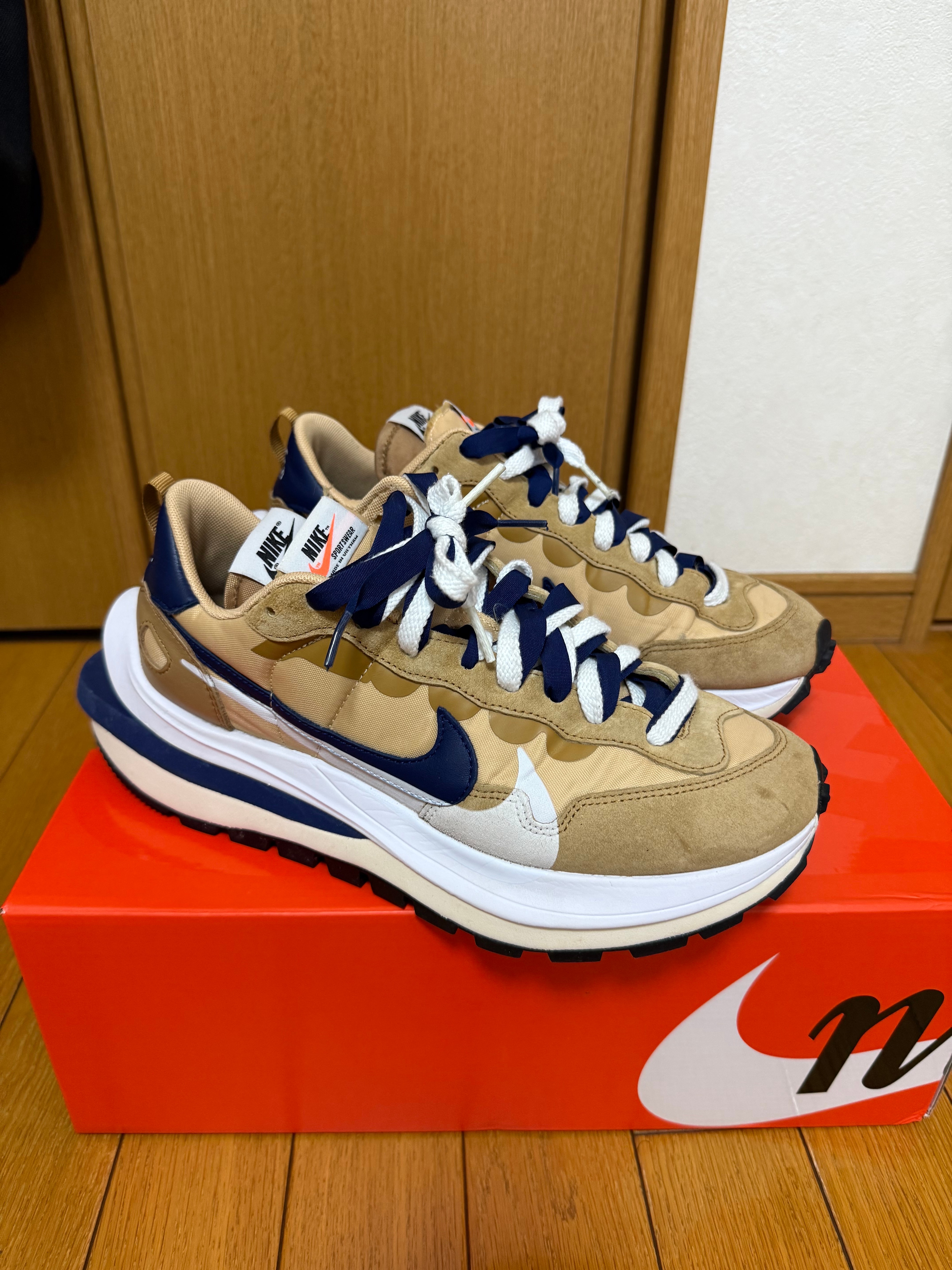 sacai × Nike Vapor Waffle "Sesame and Blue Void"