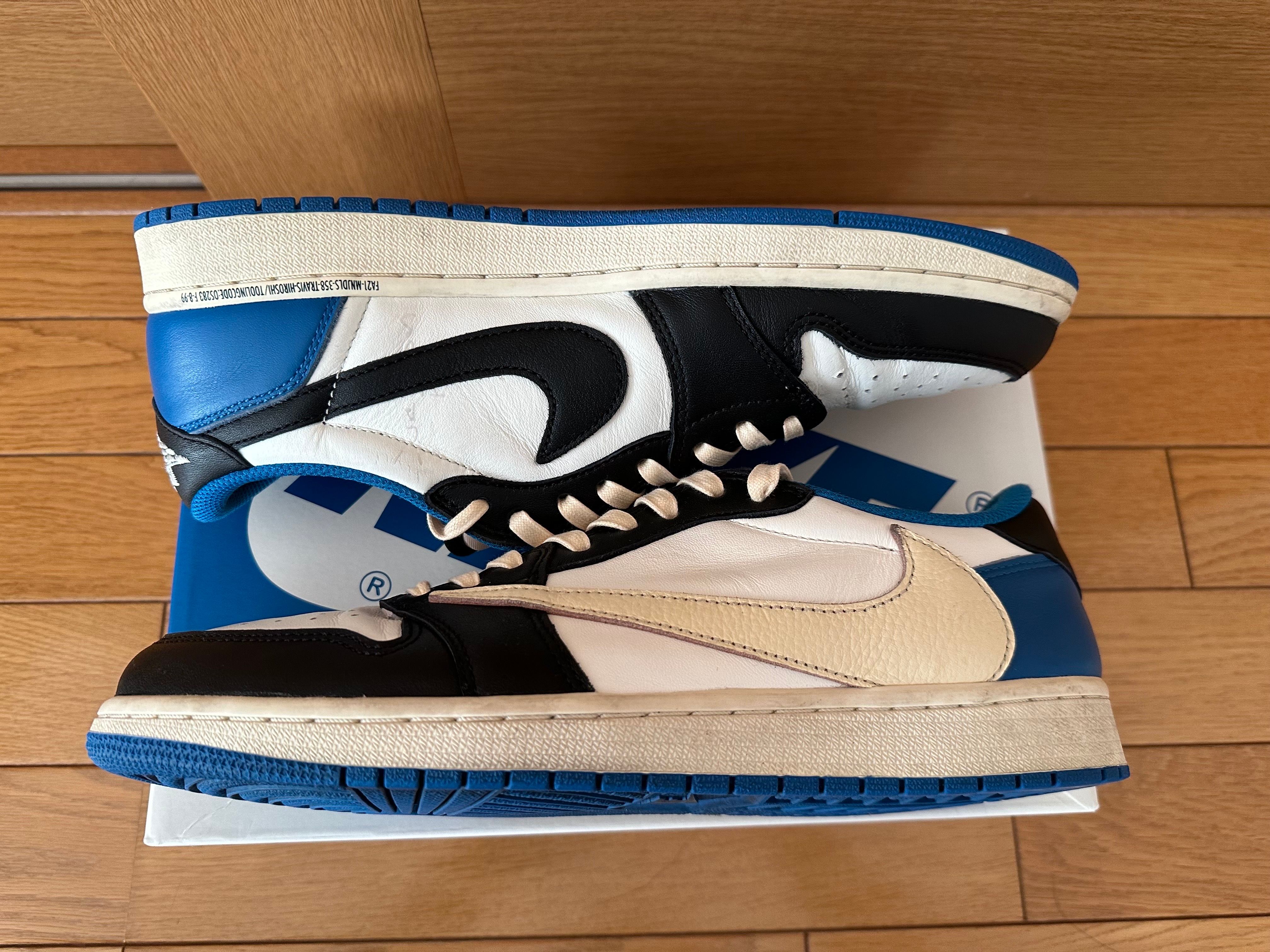 Travis Scott × fragment design × Nike Air Jordan 1 Low OG SP "Military Blue"