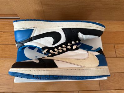 Travis Scott × fragment design × Nike Air Jordan 1 Low OG SP "Military Blue"