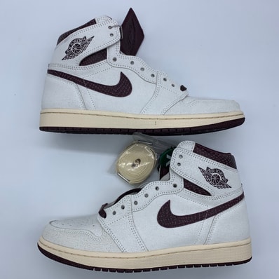 A Ma Maniere × Nike Air Jordan 1 Retro High OG "Sail and Burgundy"