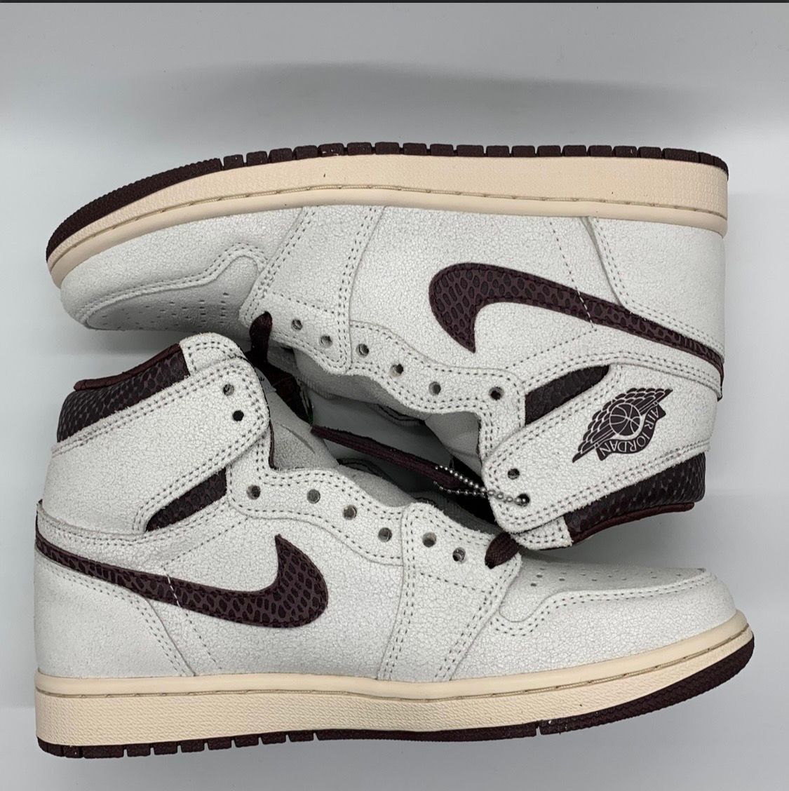 A Ma Maniere × Nike Air Jordan 1 Retro High OG "Sail and Burgundy"
