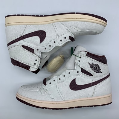 A Ma Maniere × Nike Air Jordan 1 Retro High OG "Sail and Burgundy"