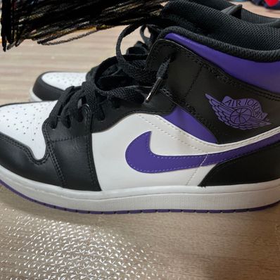 Nike Air Jordan 1 Mid "Black/Court Purple"