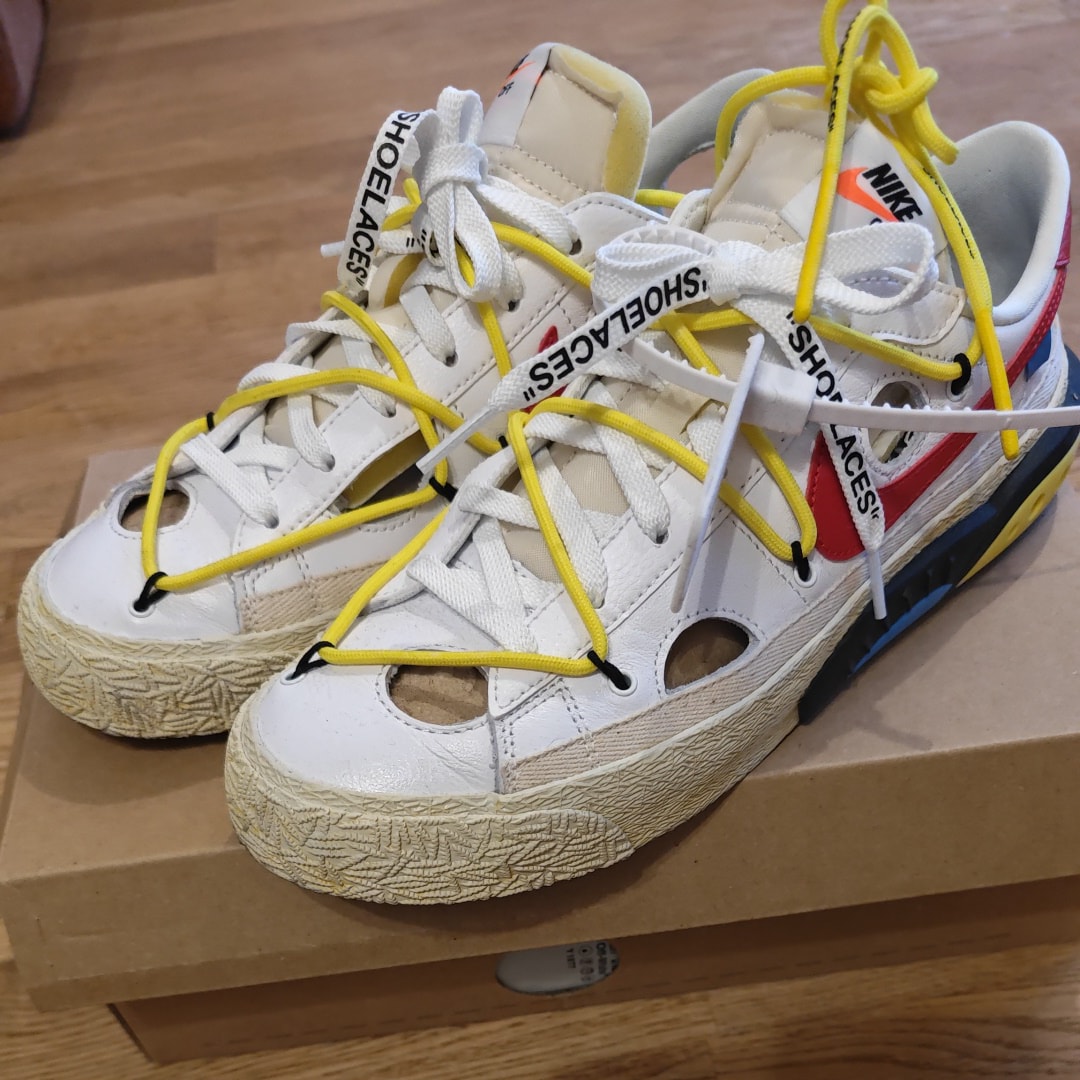 Off-White × Nike Blazer Low "White and University Red"