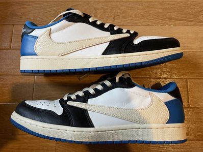 Travis Scott × fragment design × Nike Air Jordan 1 Low OG SP "Military Blue"