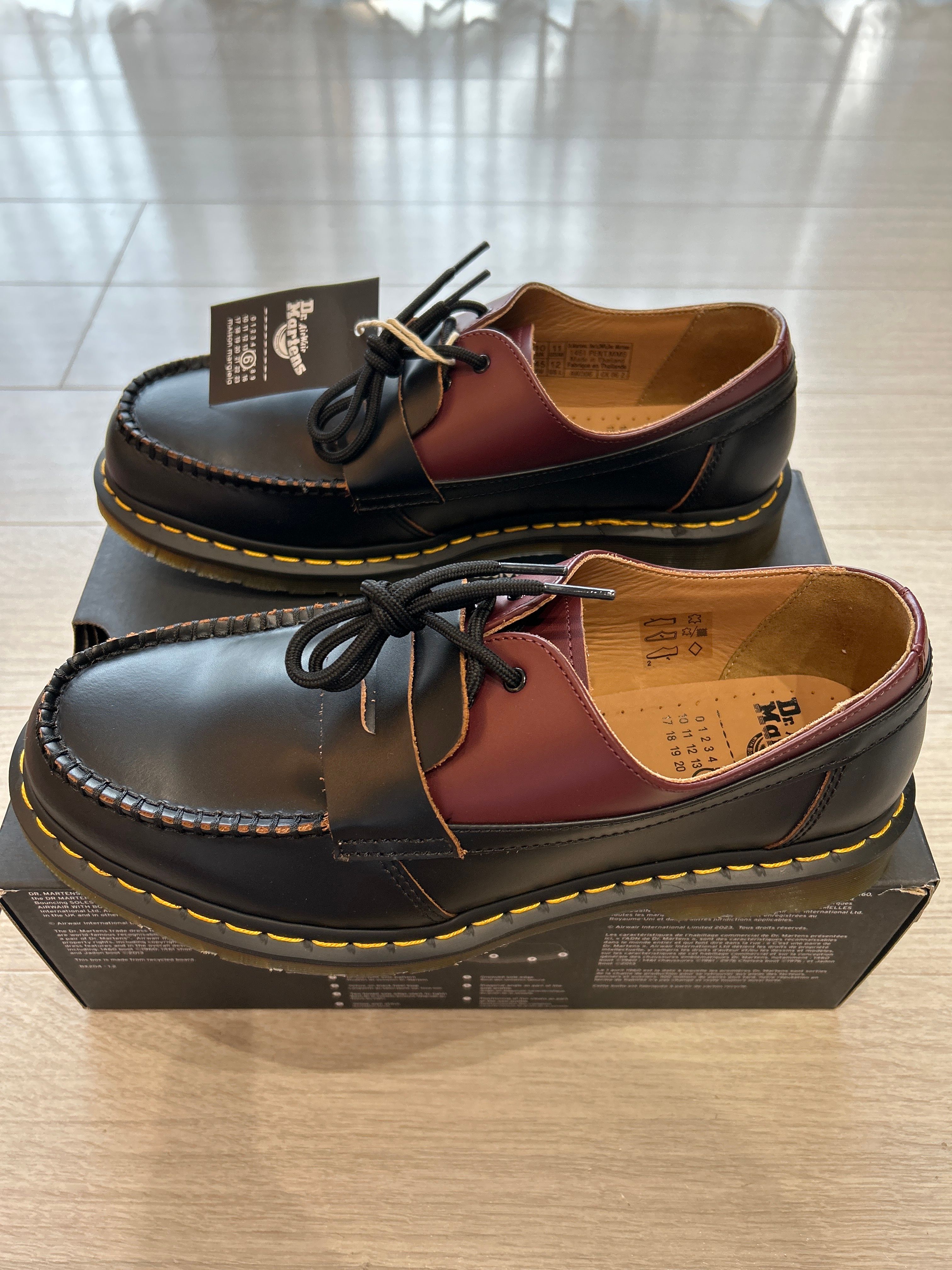 MM6 Maison Margiela × Dr.Martens Mocassin "Oxblood Red/Black"