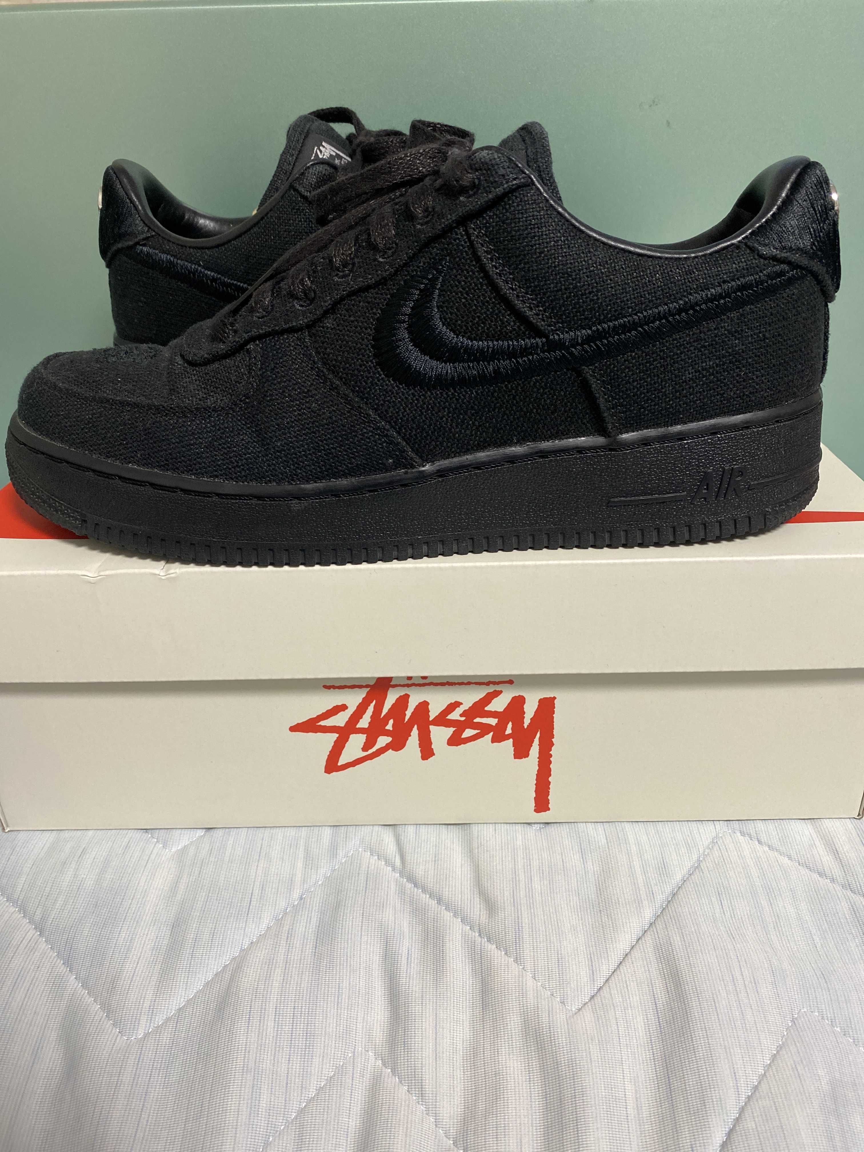 Stussy × Nike Air Force 1 Low "Triple Black"