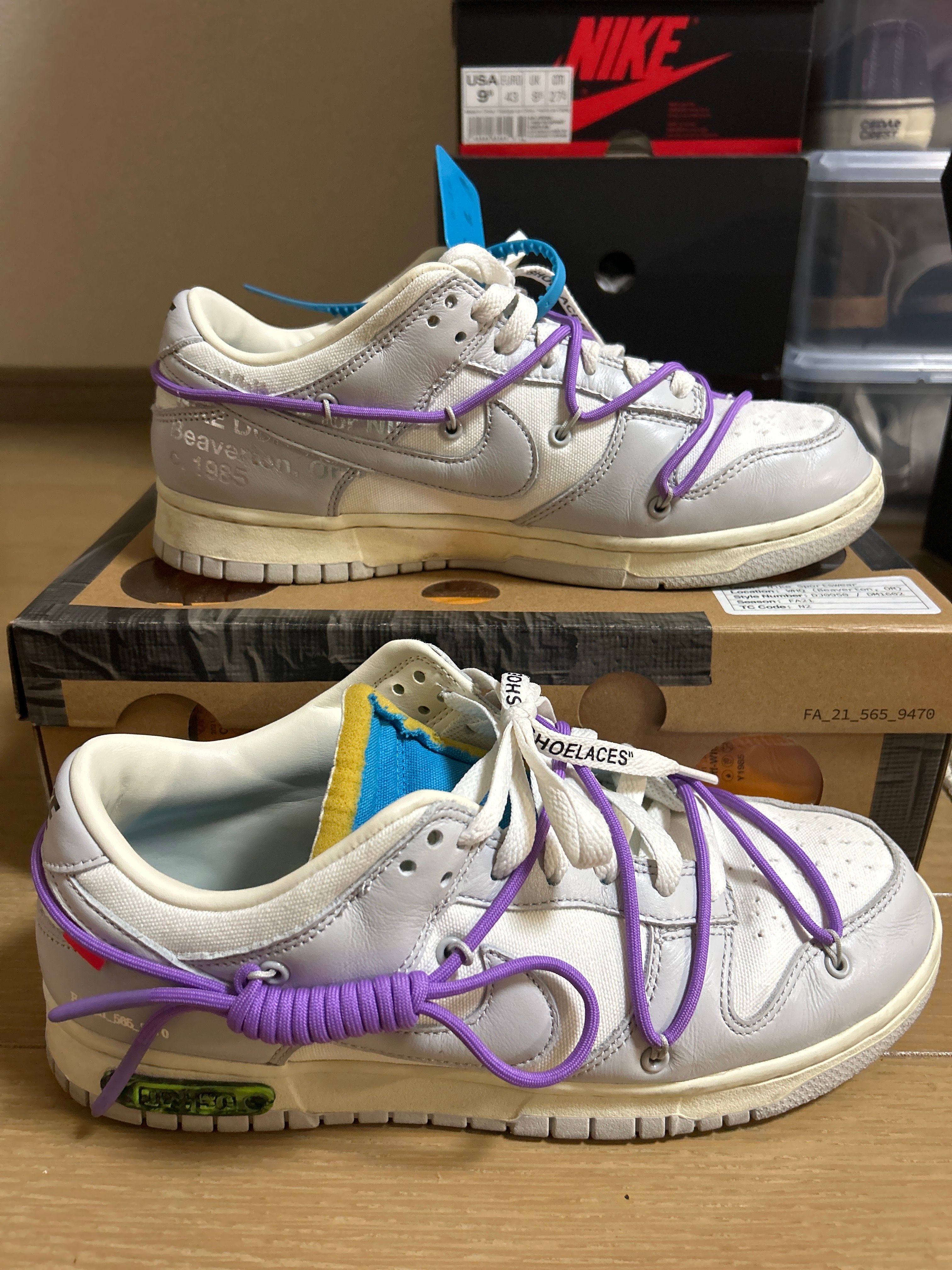 Off-White × Nike Dunk Low "Sail/Neutral Gray"