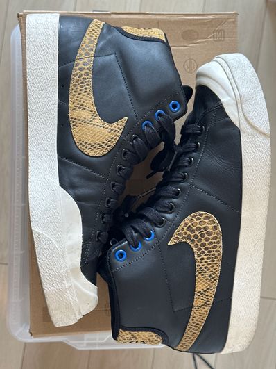 Stussy × Nike All Court Mid "Black/Golden Harvest-Sail"