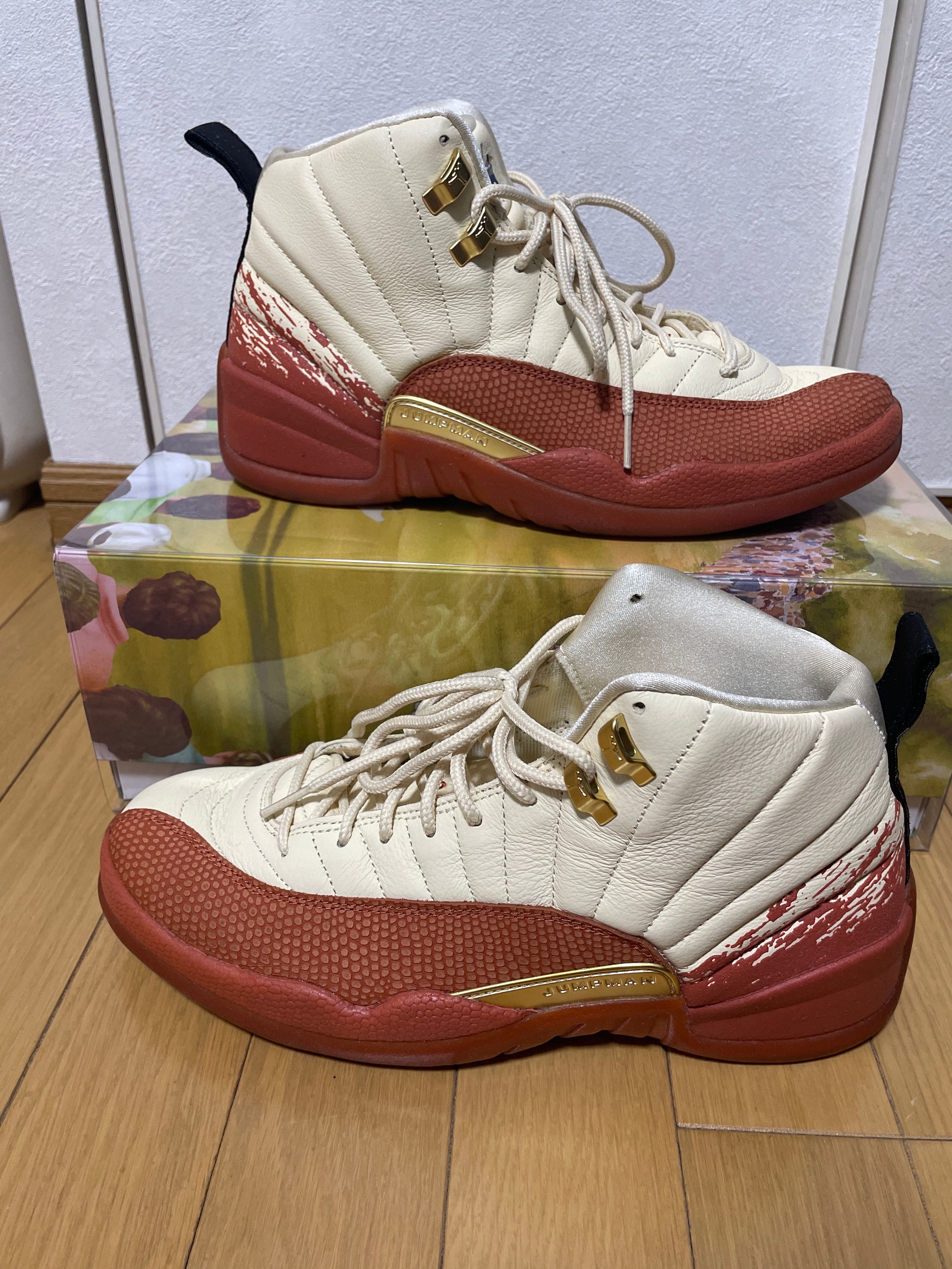 Eastside Golf × Nike Air Jordan 12 "Muslin/Black Burnt Sunrise"