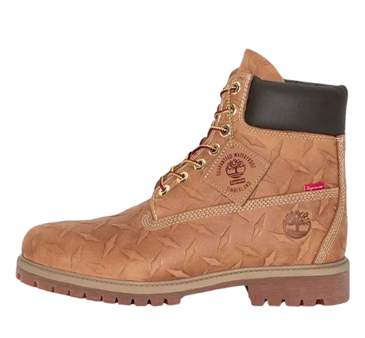 シュプリーム × ティンバーランド ダイアモンドプレート 6インチ プレミアム ウォータープルーフ ブーツ "ウィート"