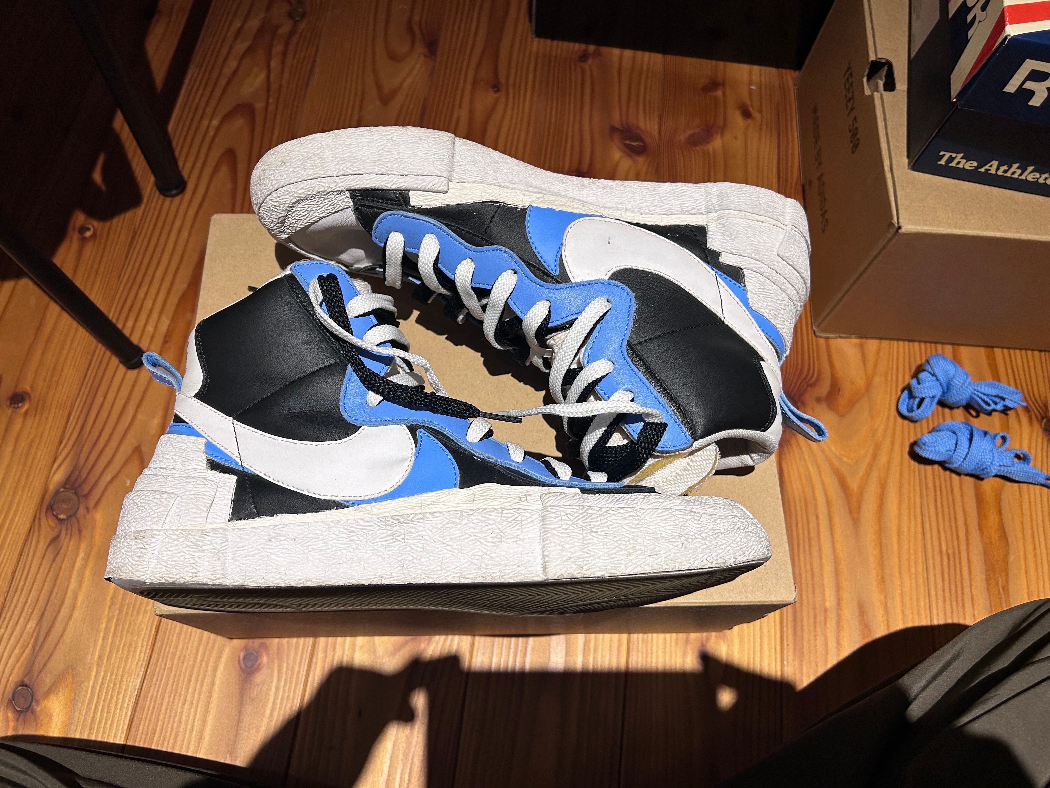sacai × NIKE BLAZER MID "BLACK / BLUE"