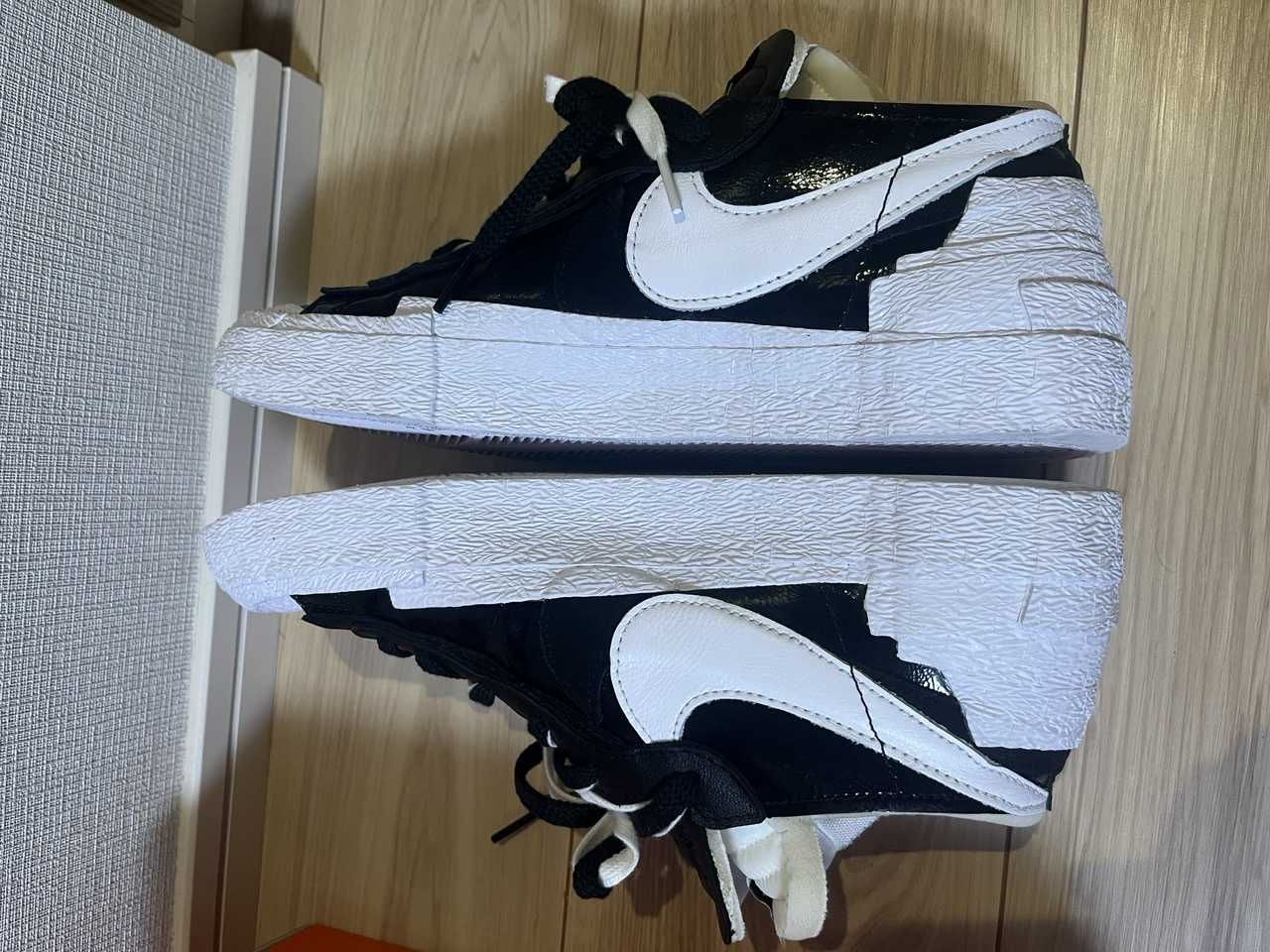 sacai × Nike Blazer Low "Black Patent Leather"