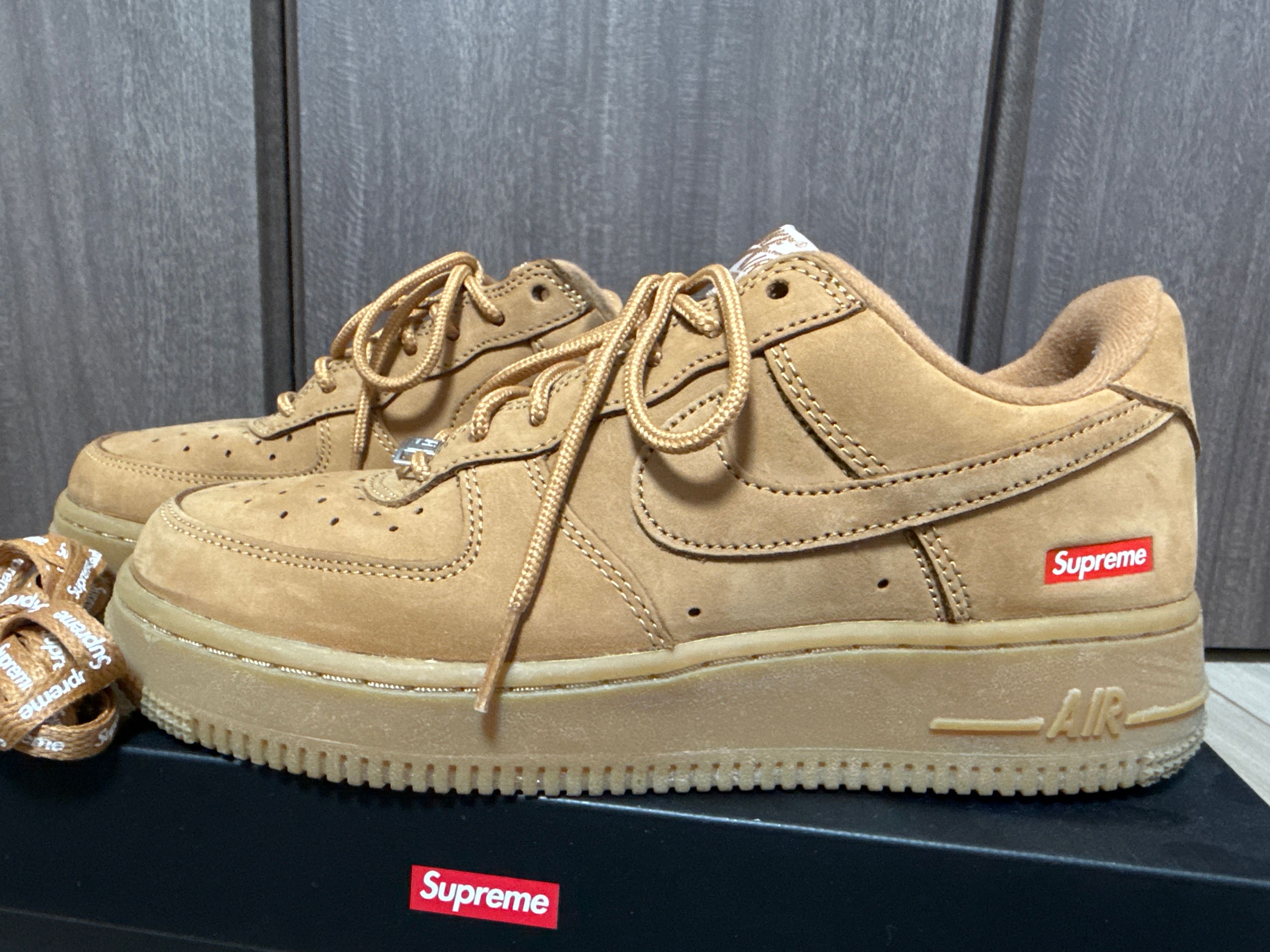 Supreme × Nike Air Force 1 Low "Flax/Wheat"