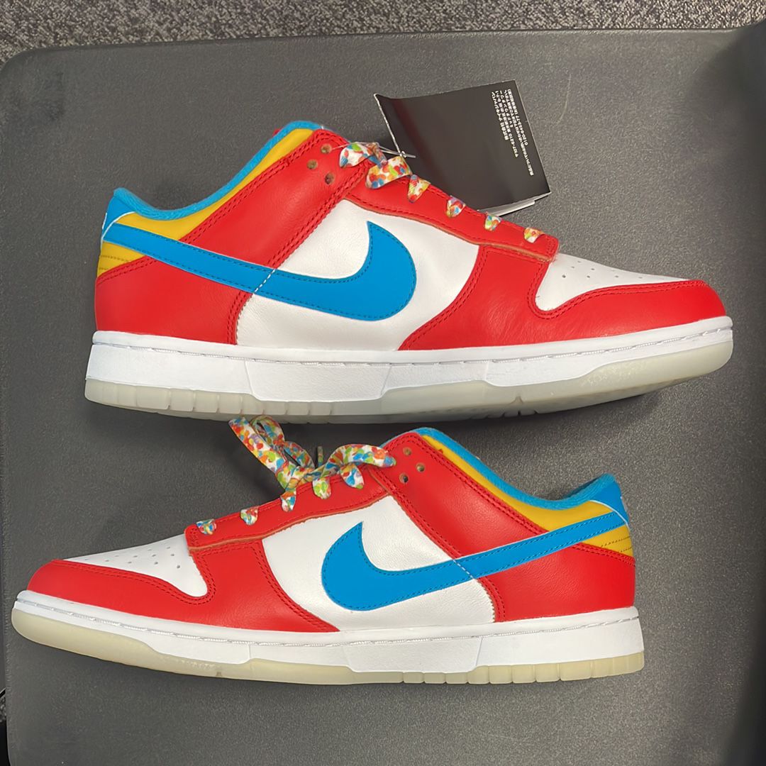 FRUiTY PEBBLESTM × Nike Dunk Low QS "Habanero Red/Dark Sulfur/Laser Blue"