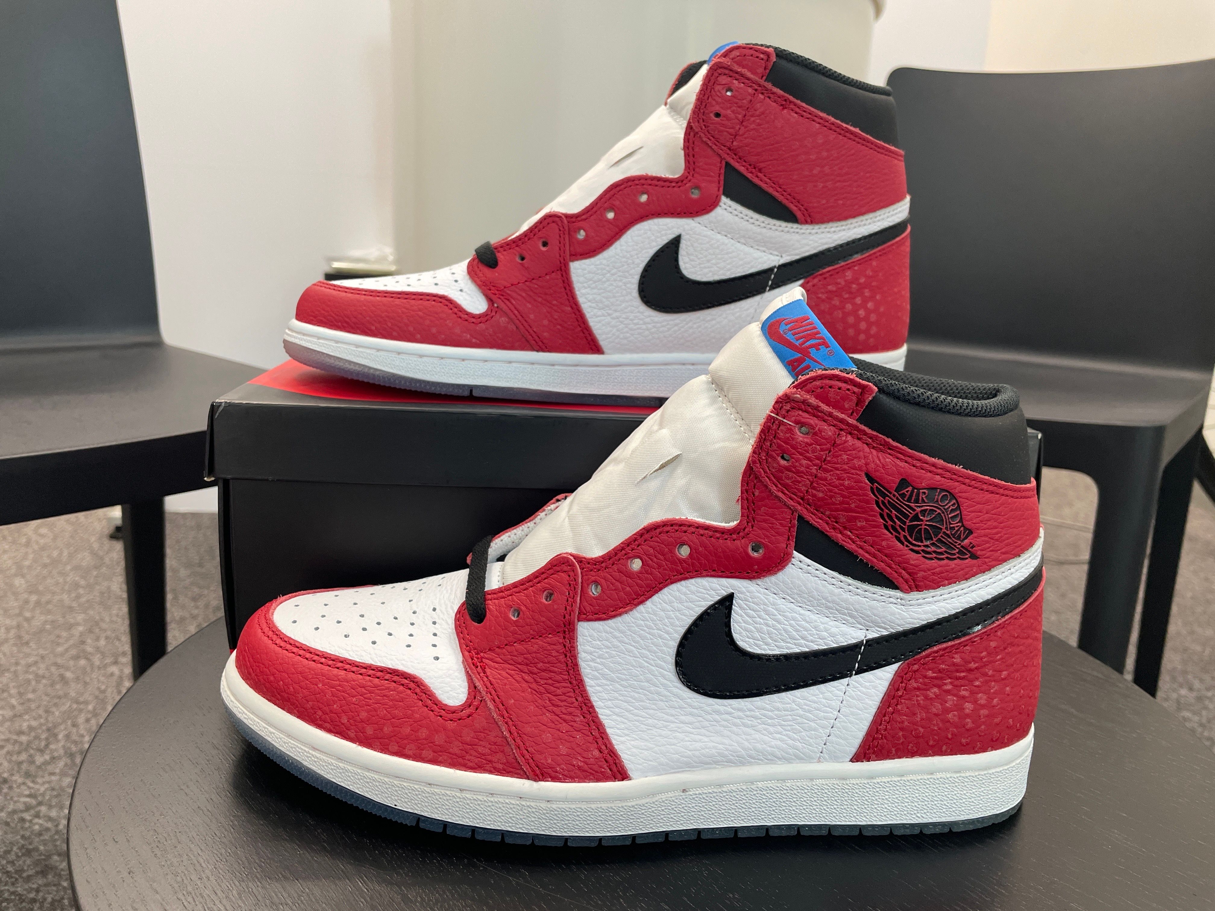 Spiderman × Nike Air Jordan 1 Origin Story "Gym Red/White/Photo Blue/Black"