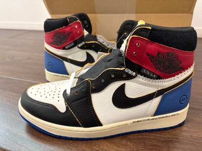 fragment design × UNION × Nike Air Jordan 1 High OG "Black/Varsity Red"