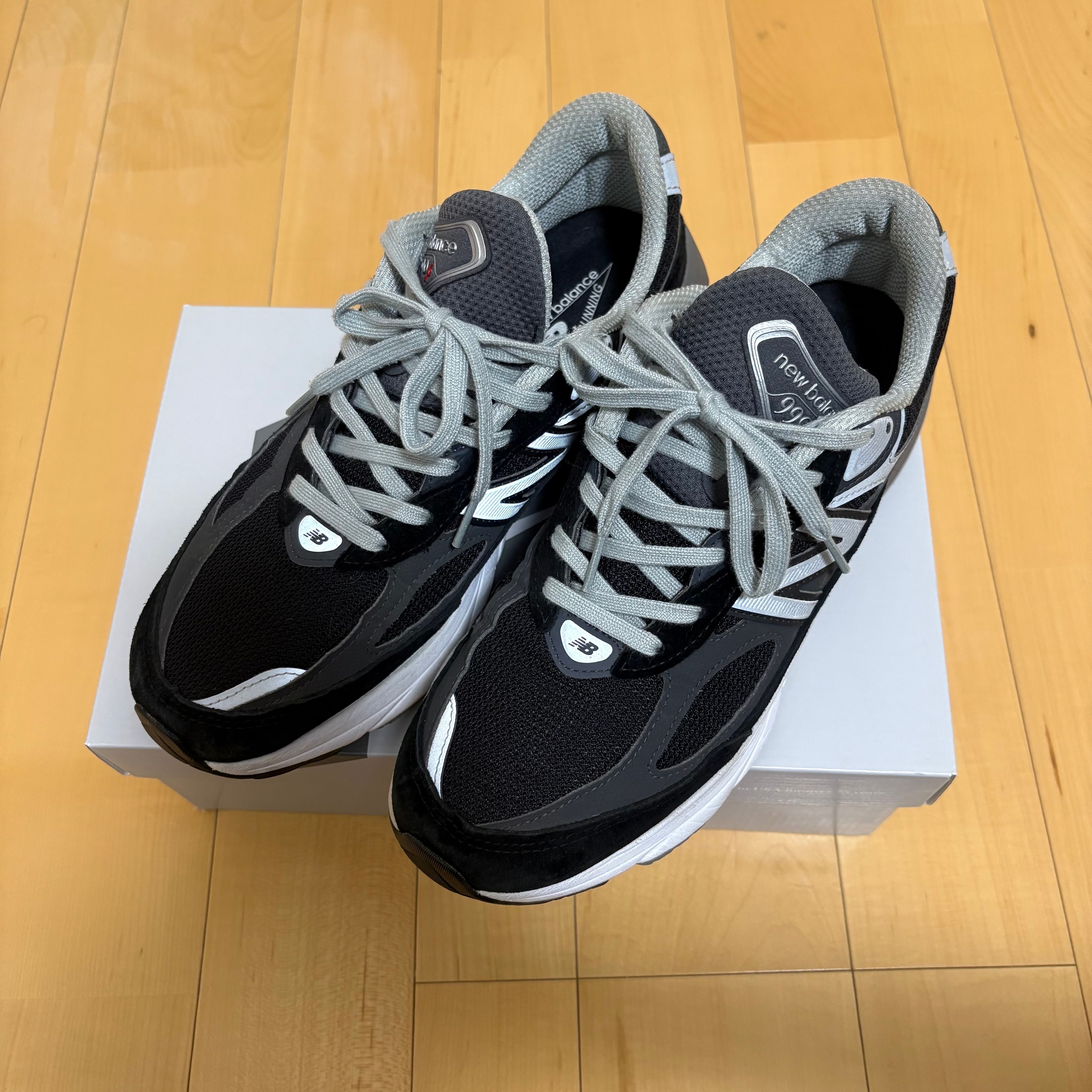 中古 25cm ニューバランス990v6 ブラック New Balance 990v6 Made in USA Triple Black☆D Standard (New