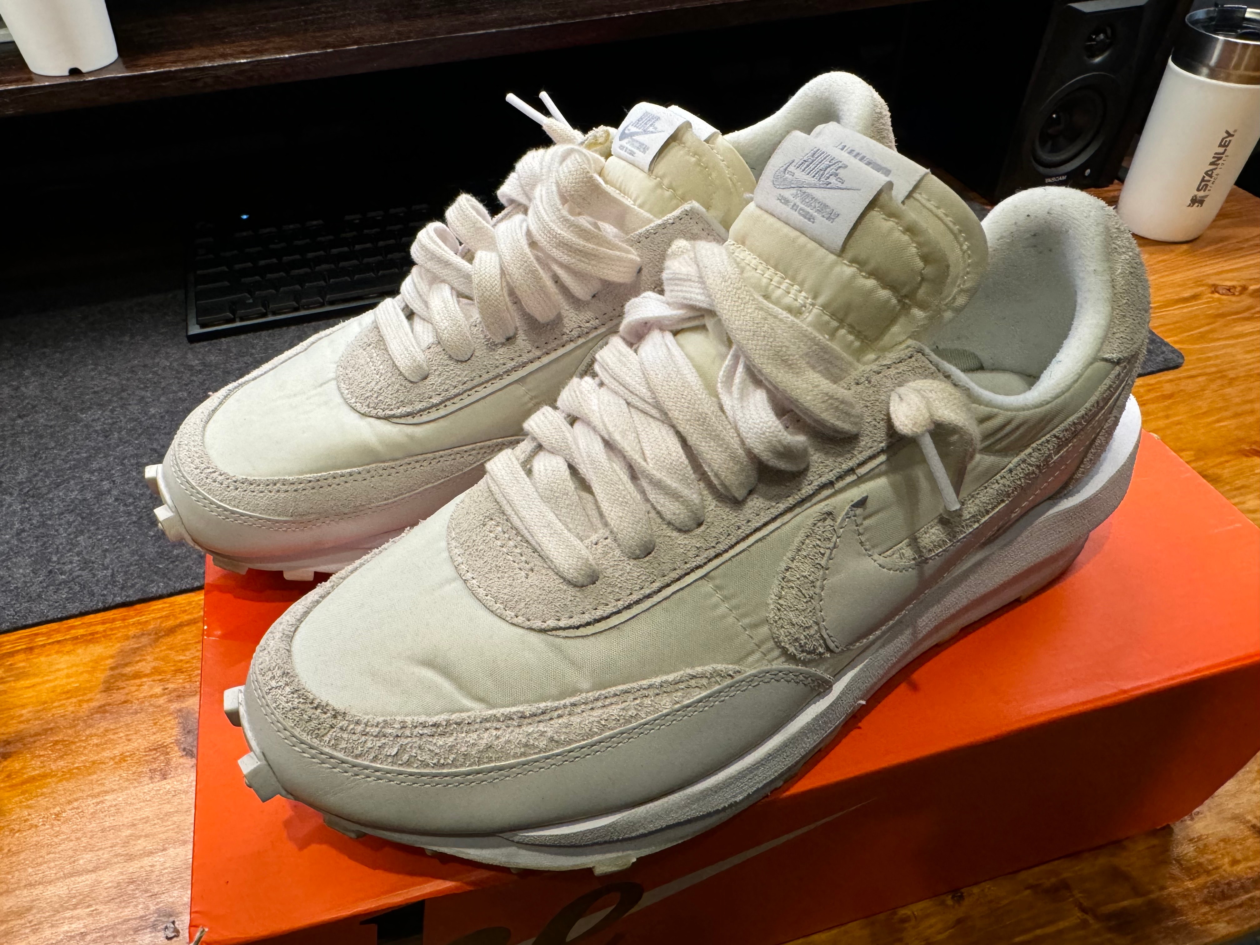 sacai × Nike LDV Waffle "Triple White"