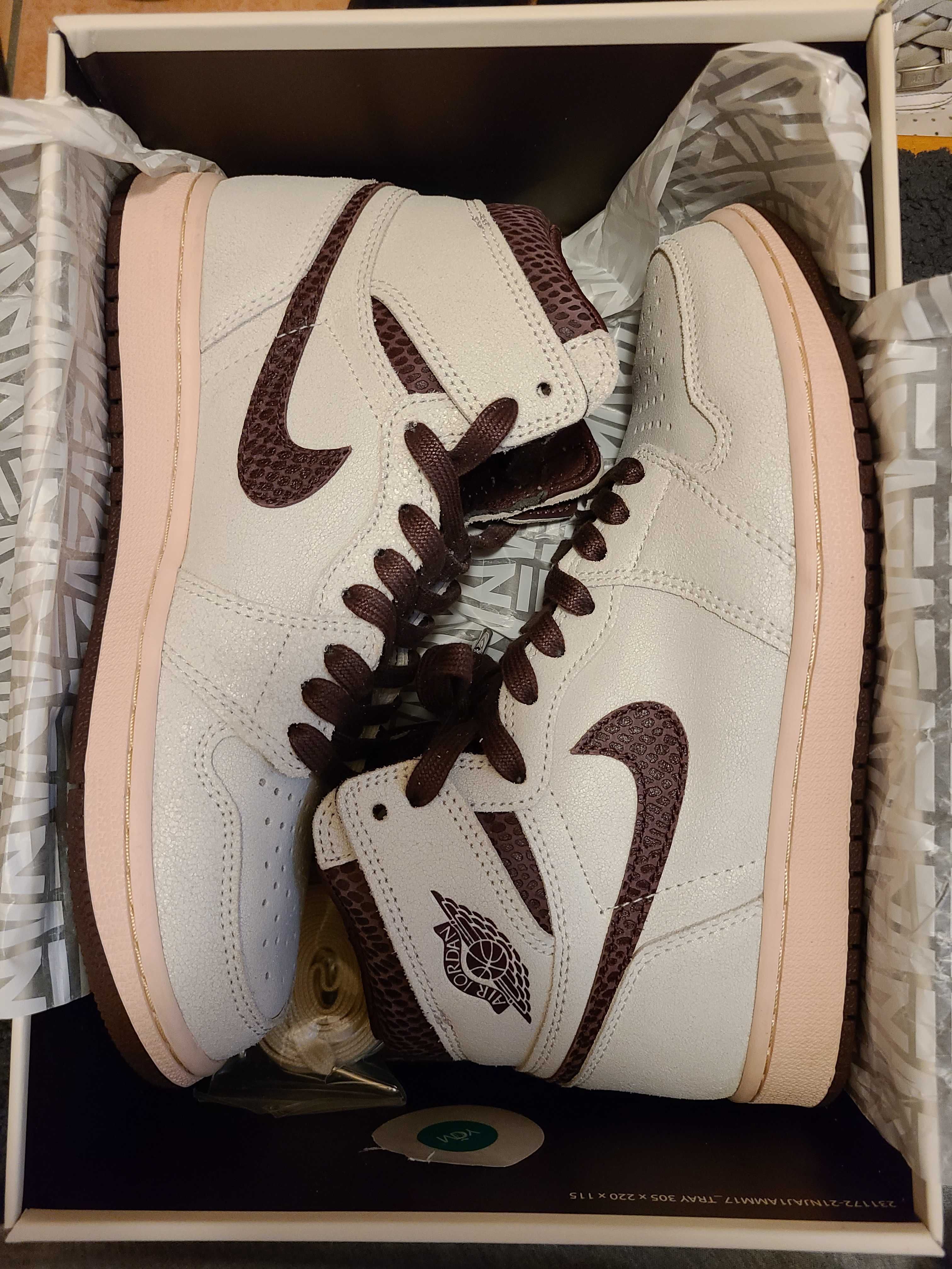 A Ma Maniere × Nike Air Jordan 1 Retro High OG "Sail and Burgundy"