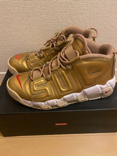 Supreme × Nike Air More Uptempo "Metallic Gold"