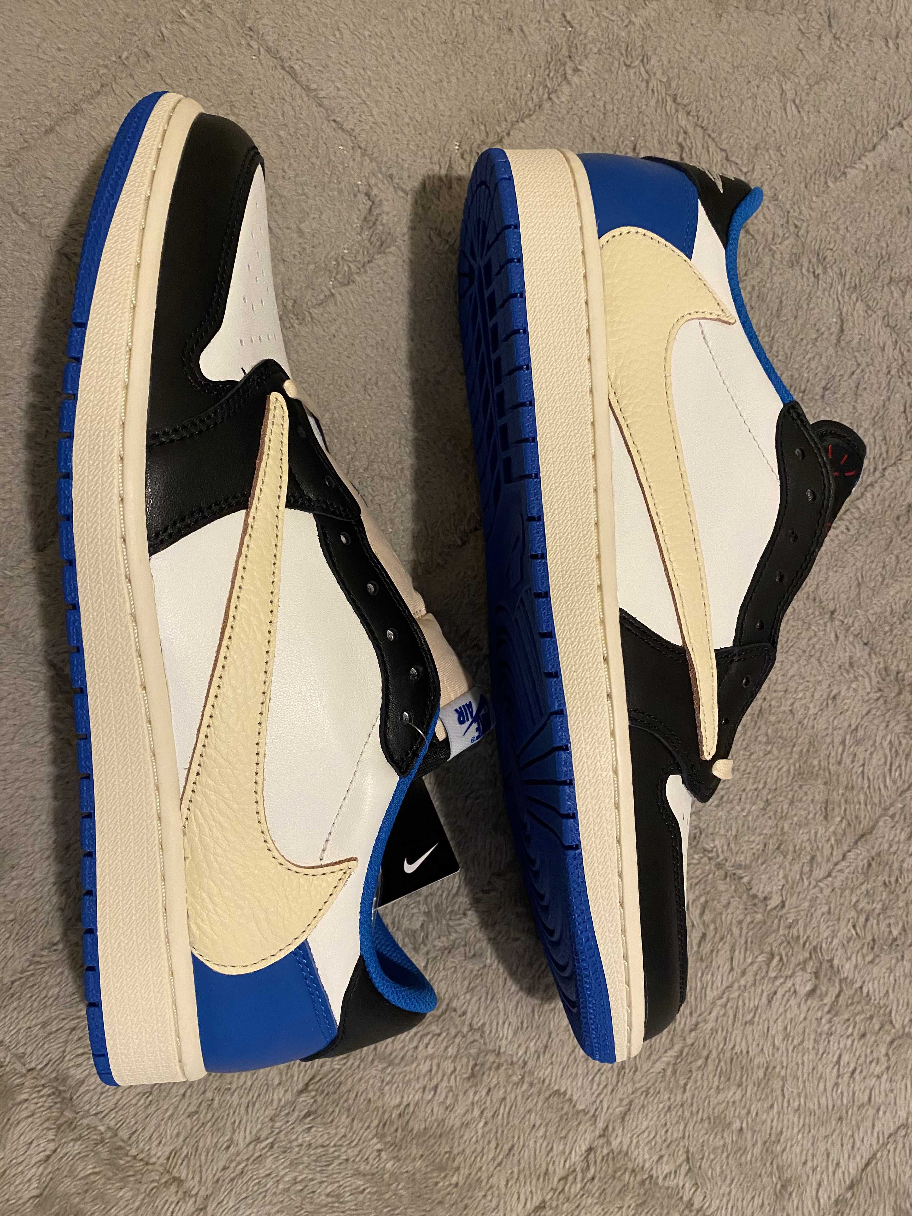 Travis Scott × fragment design × Nike Air Jordan 1 Low OG SP "Military Blue"