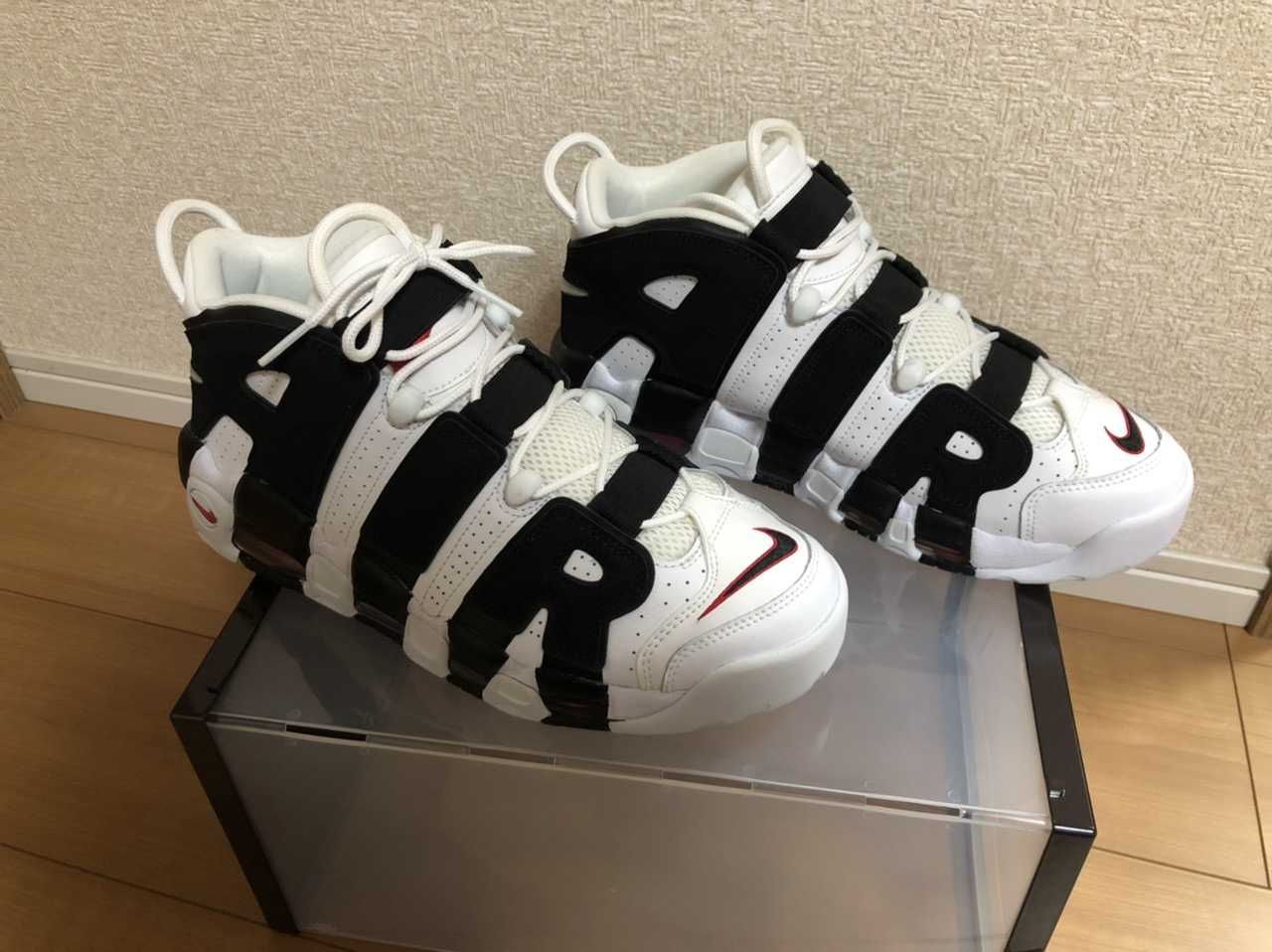 NIKE AIR MORE UPTEMPO "WHITE/BLACK/UNIVERSITY RED"(2020)