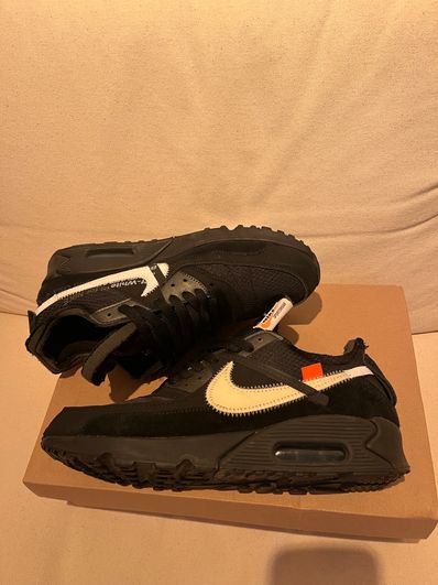 Off-White × Nike Air Max 90 "Black/Black-Cone-White"