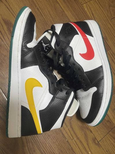 Nike Women's Air Jordan 1 Mid "White/Red/Yellow"