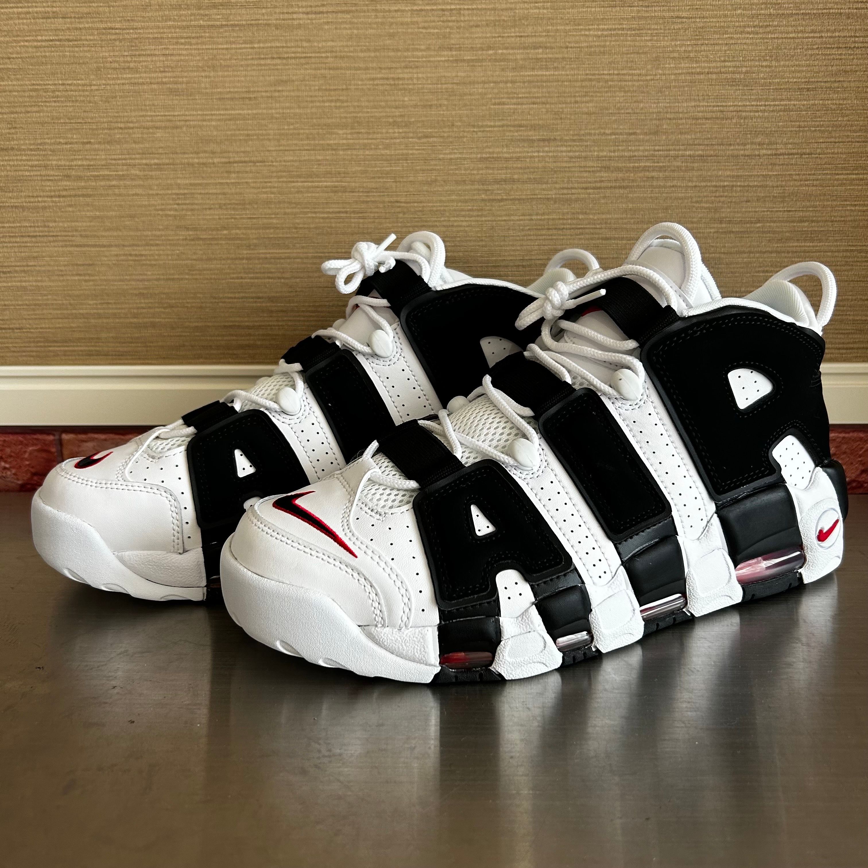 NIKE AIR MORE UPTEMPO "WHITE/BLACK/UNIVERSITY RED"(2020)