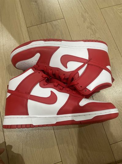 Nike Dunk High "Championship White and Red"