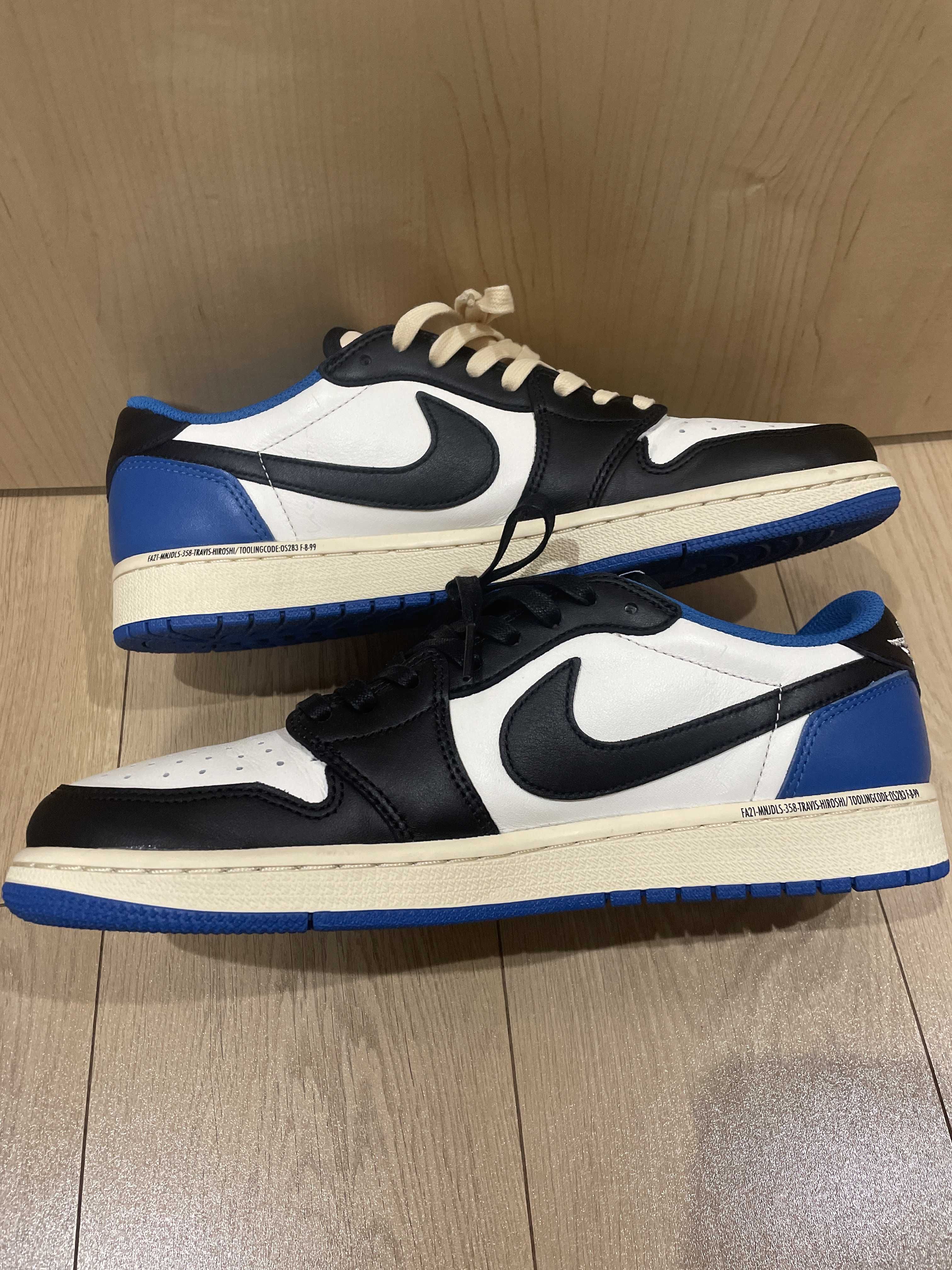 Travis Scott × fragment design × Nike Air Jordan 1 Low OG SP "Military Blue"