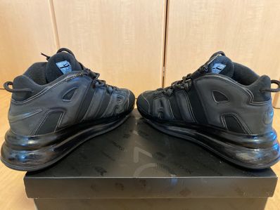 NIKE AIR MORE UPTEMPO 720 BLACK / METALLIC BLACK