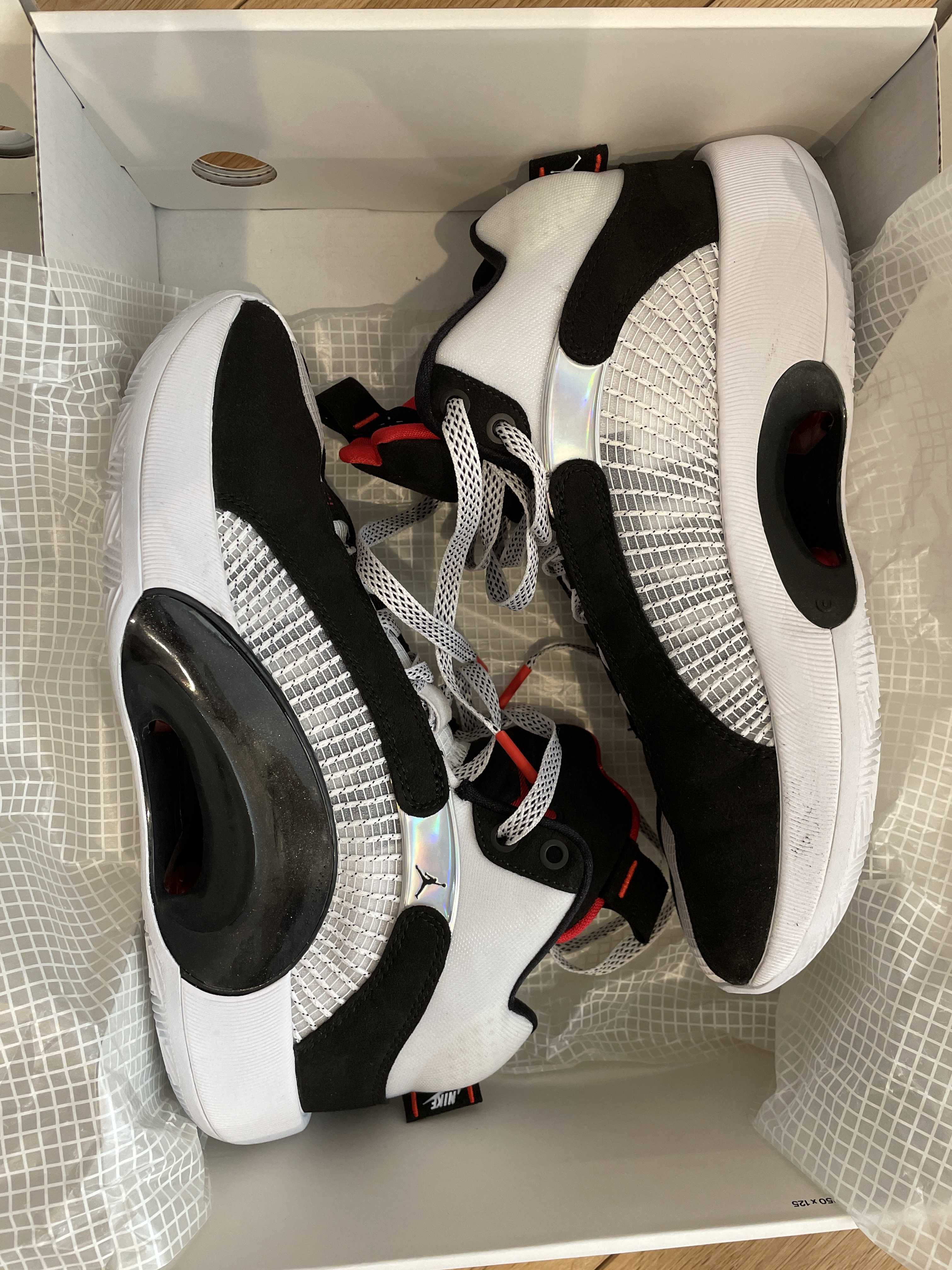 Nike Air Jordan 35 DNA "White/Gym Red/Black" (White Sole)