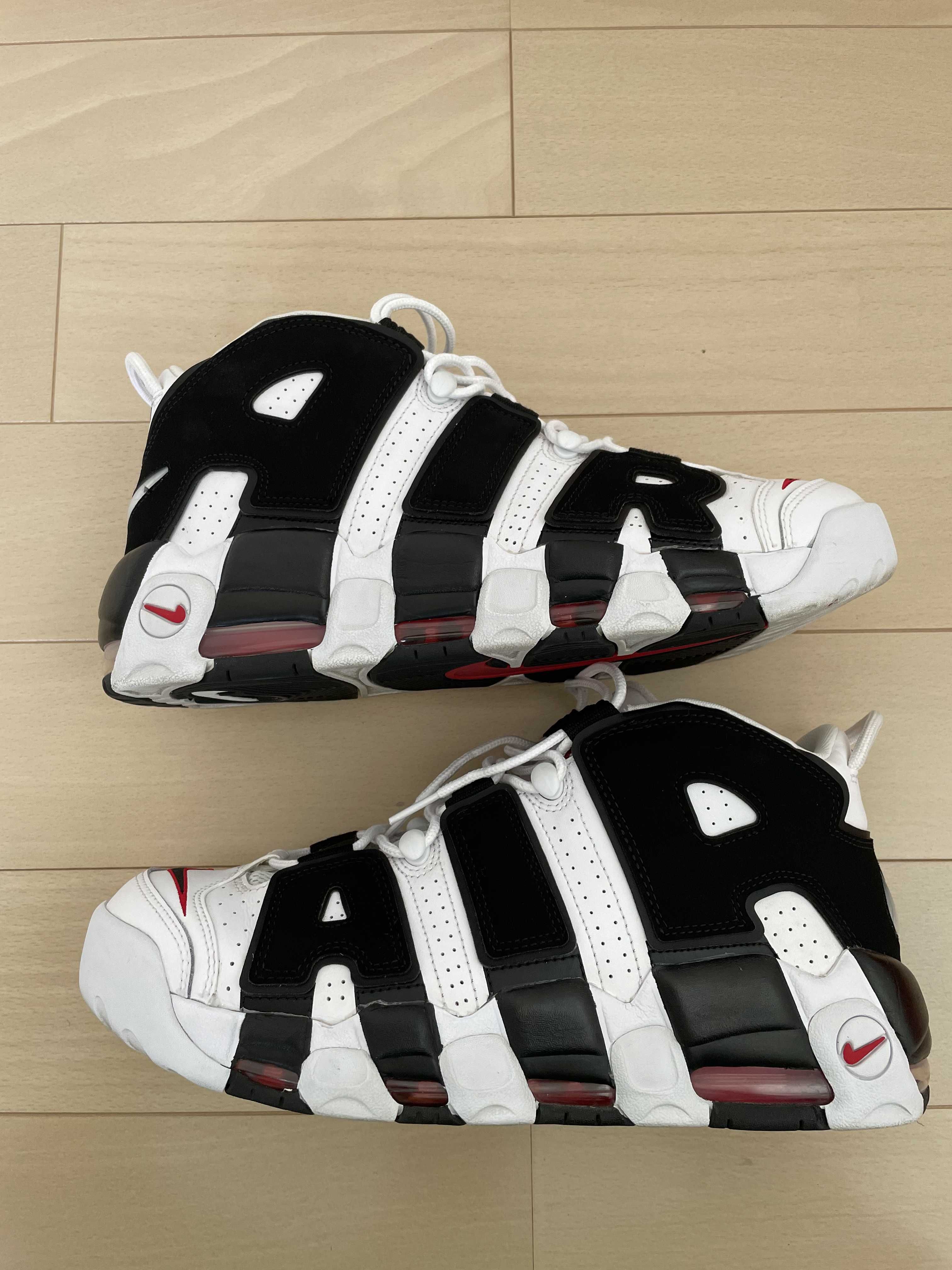 NIKE AIR MORE UPTEMPO "WHITE/BLACK/UNIVERSITY RED"(2020)